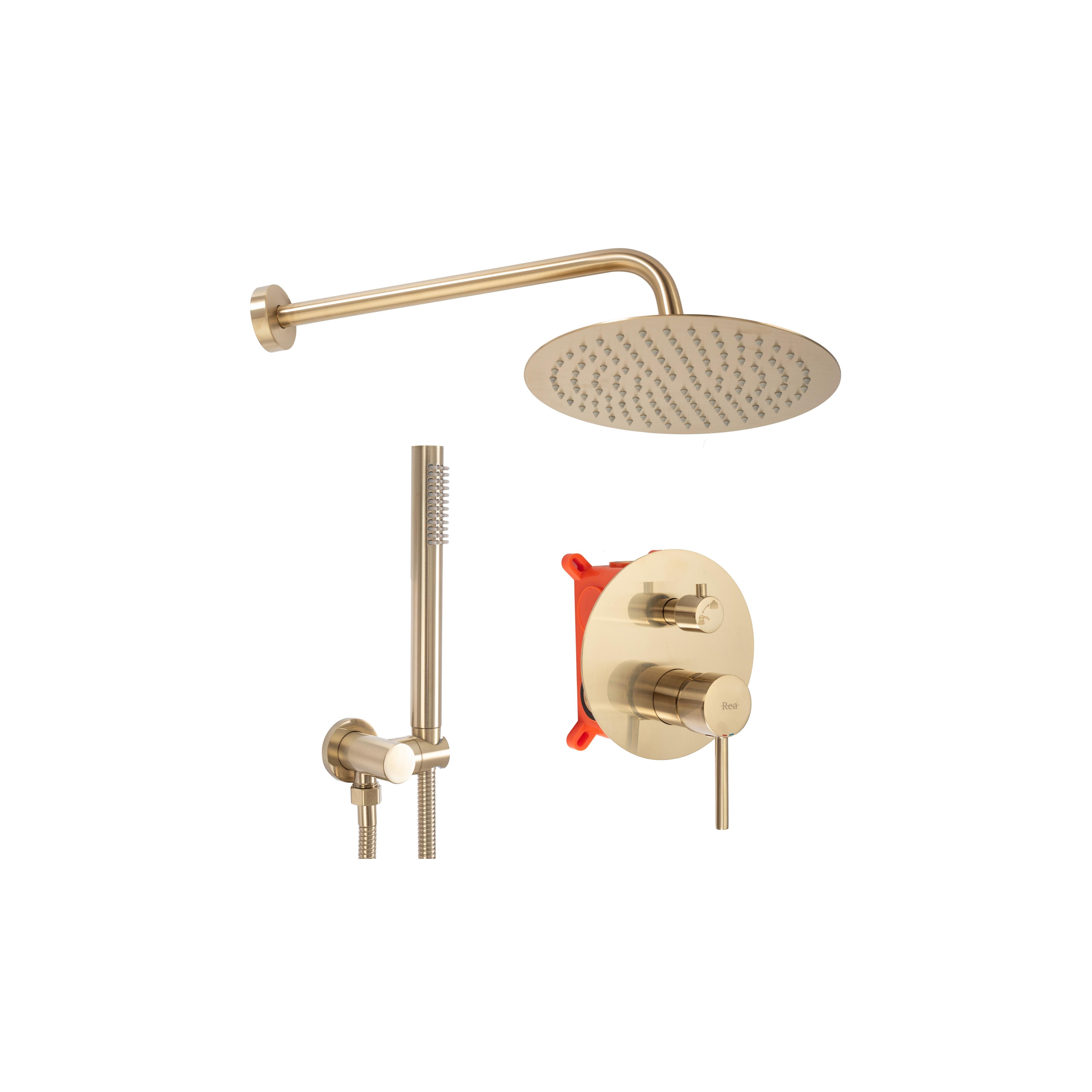 Kit de douche encastré REA Lungo Gold Matt + BOX