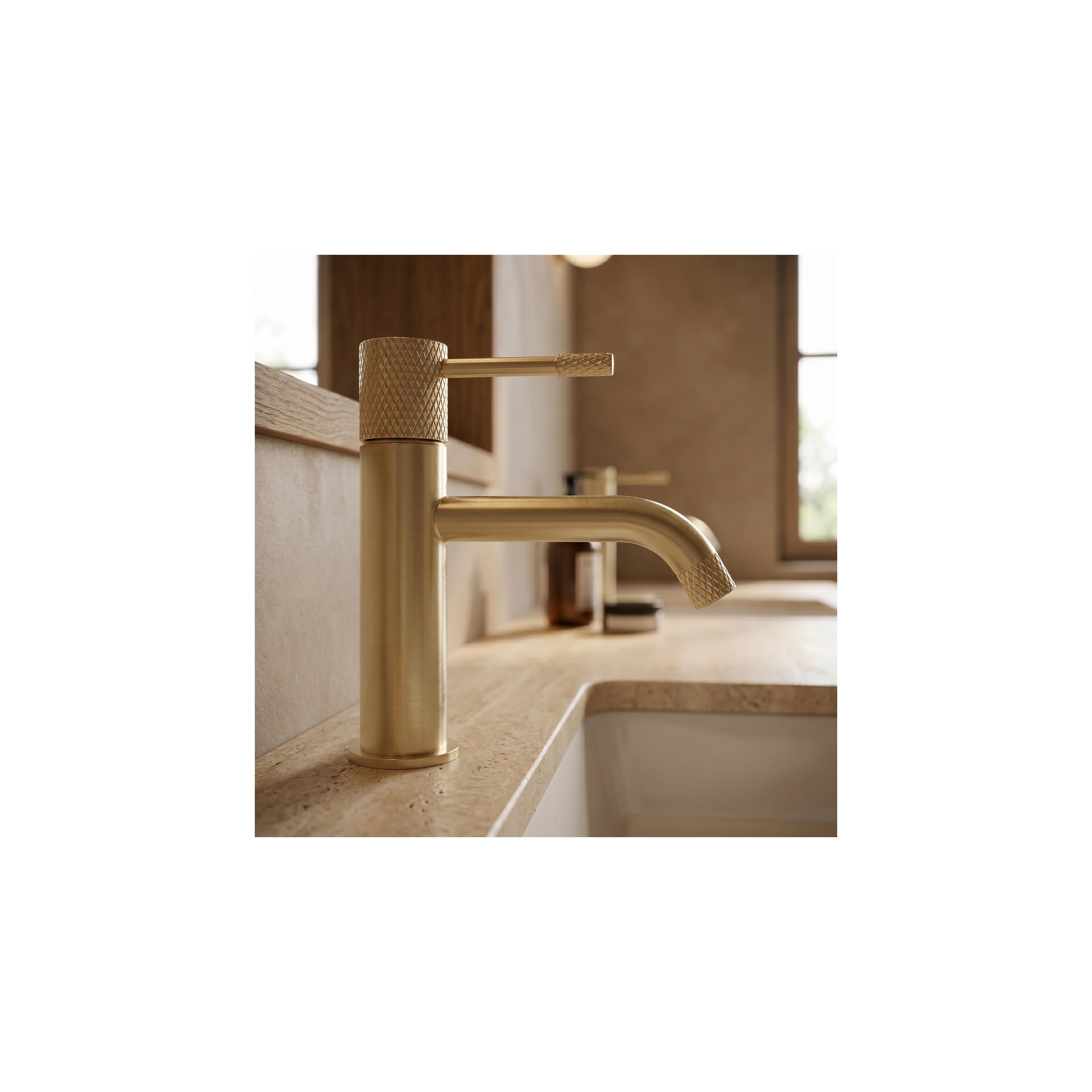 Waschbeckenarmatur Rea Venti Brush Gold Low
