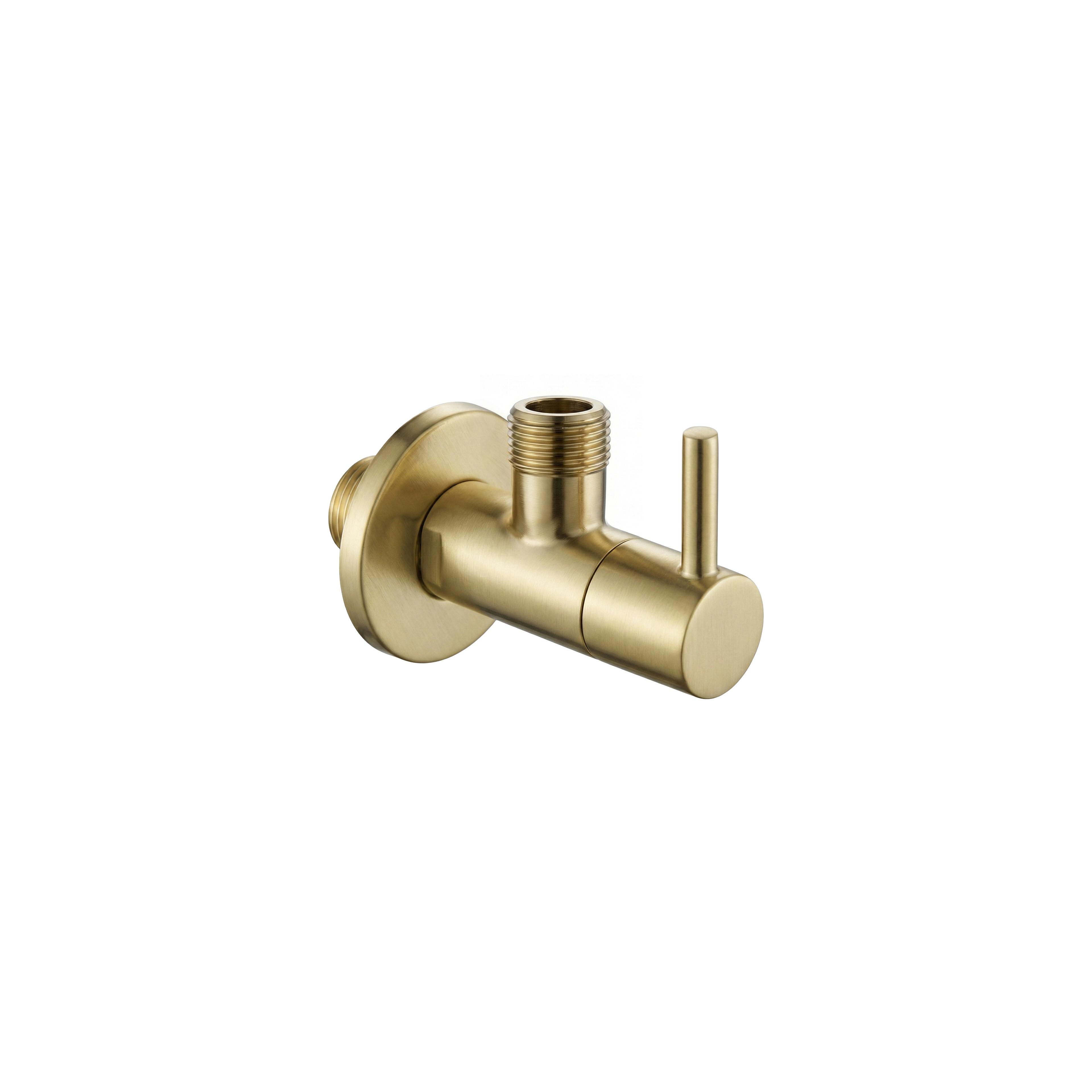Zawór kątowy 01 1/2" x 3/8" Złoty szczotkowany