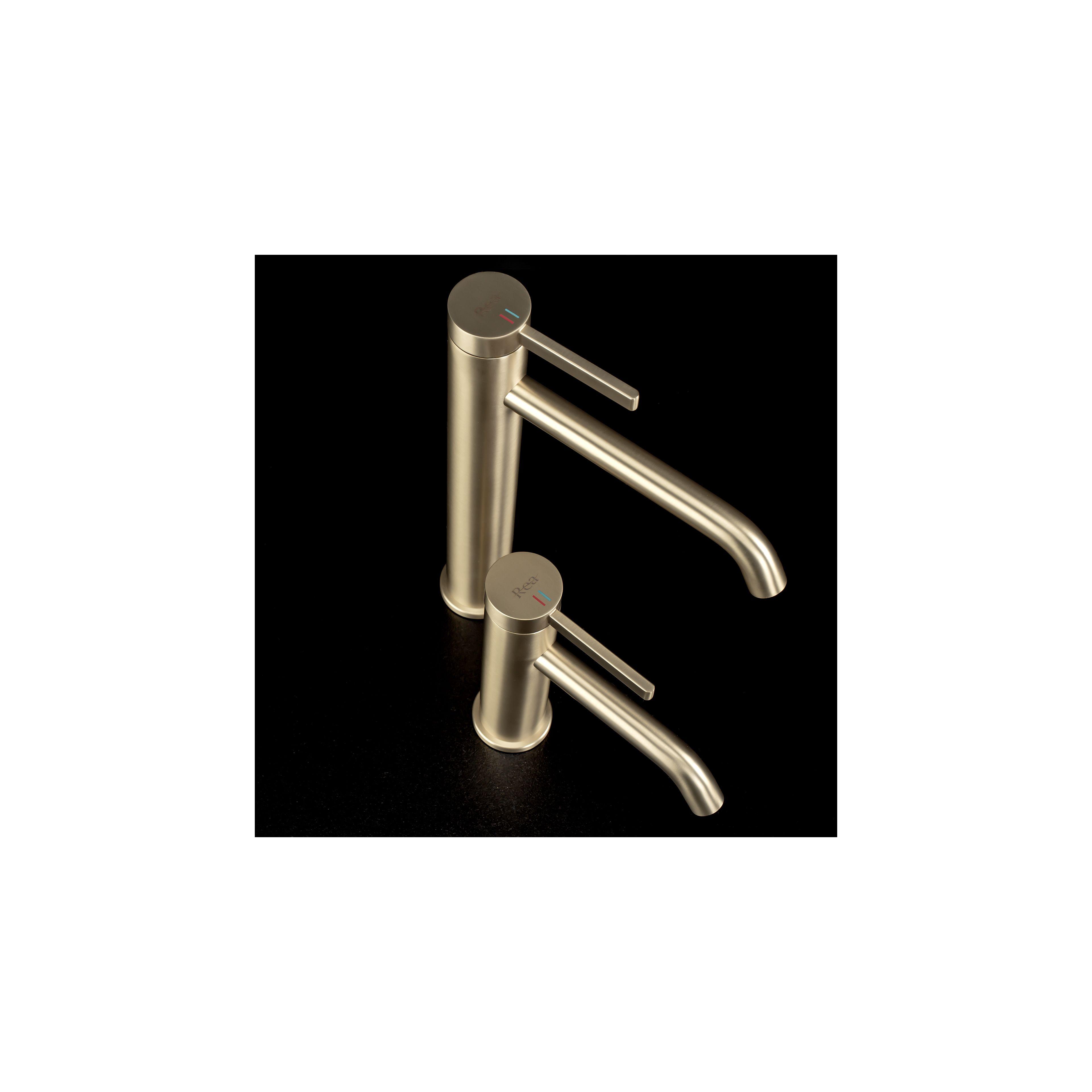 Bathroom faucet Rea Rivo Brush Gold