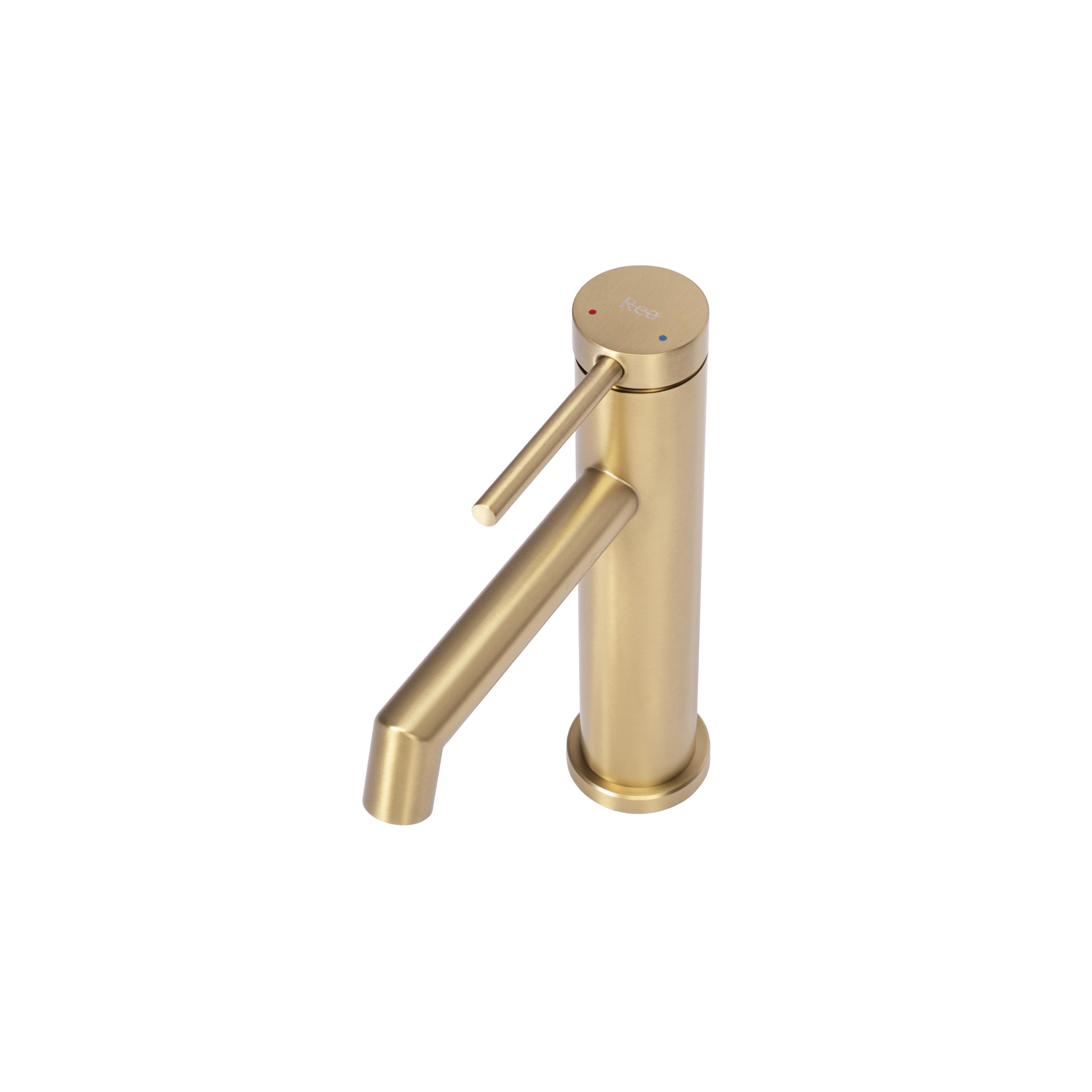 Waschbeckenarmatur Rea Foss GOLD BRUSH Low