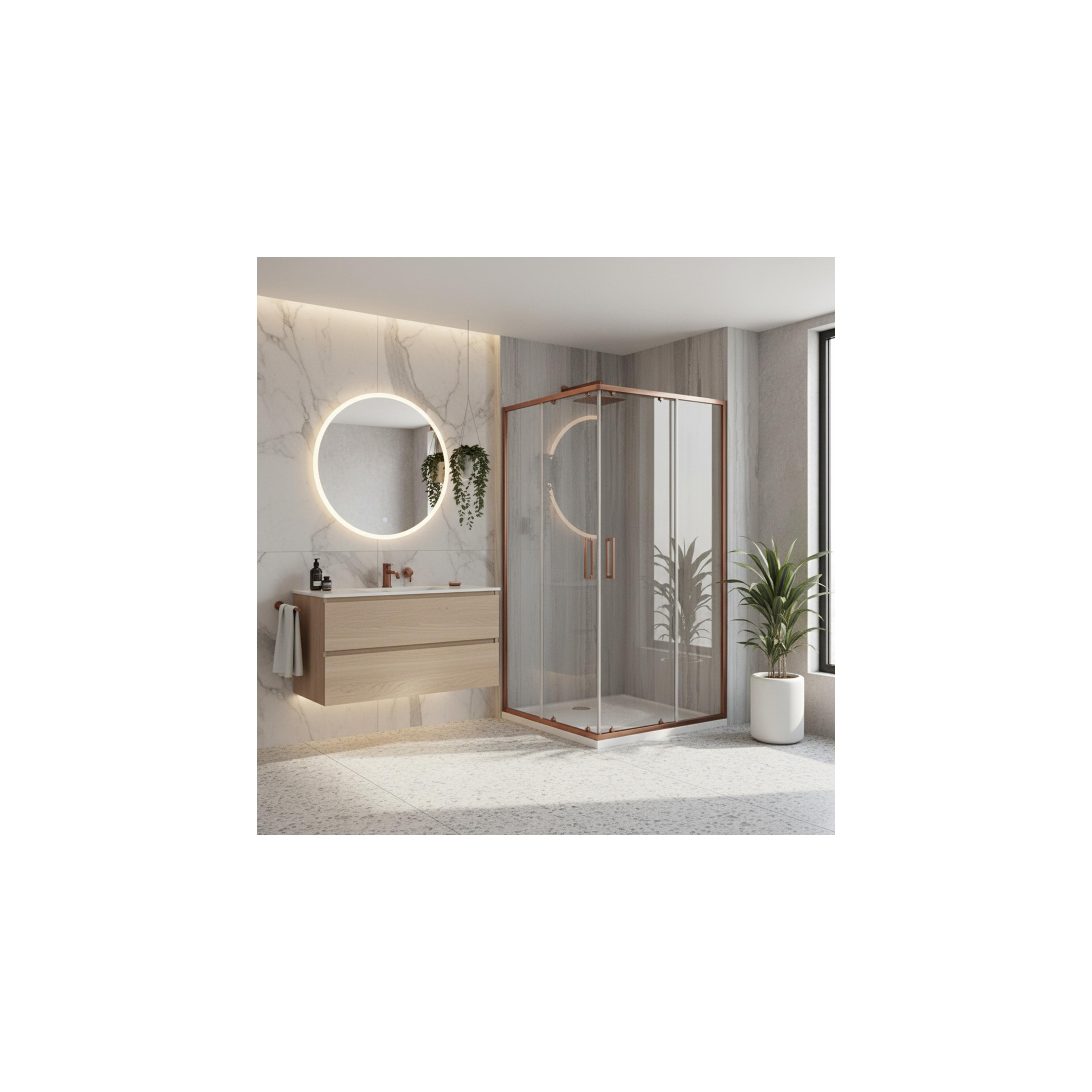 Duschkabine Rea City 80x100 Brush Copper