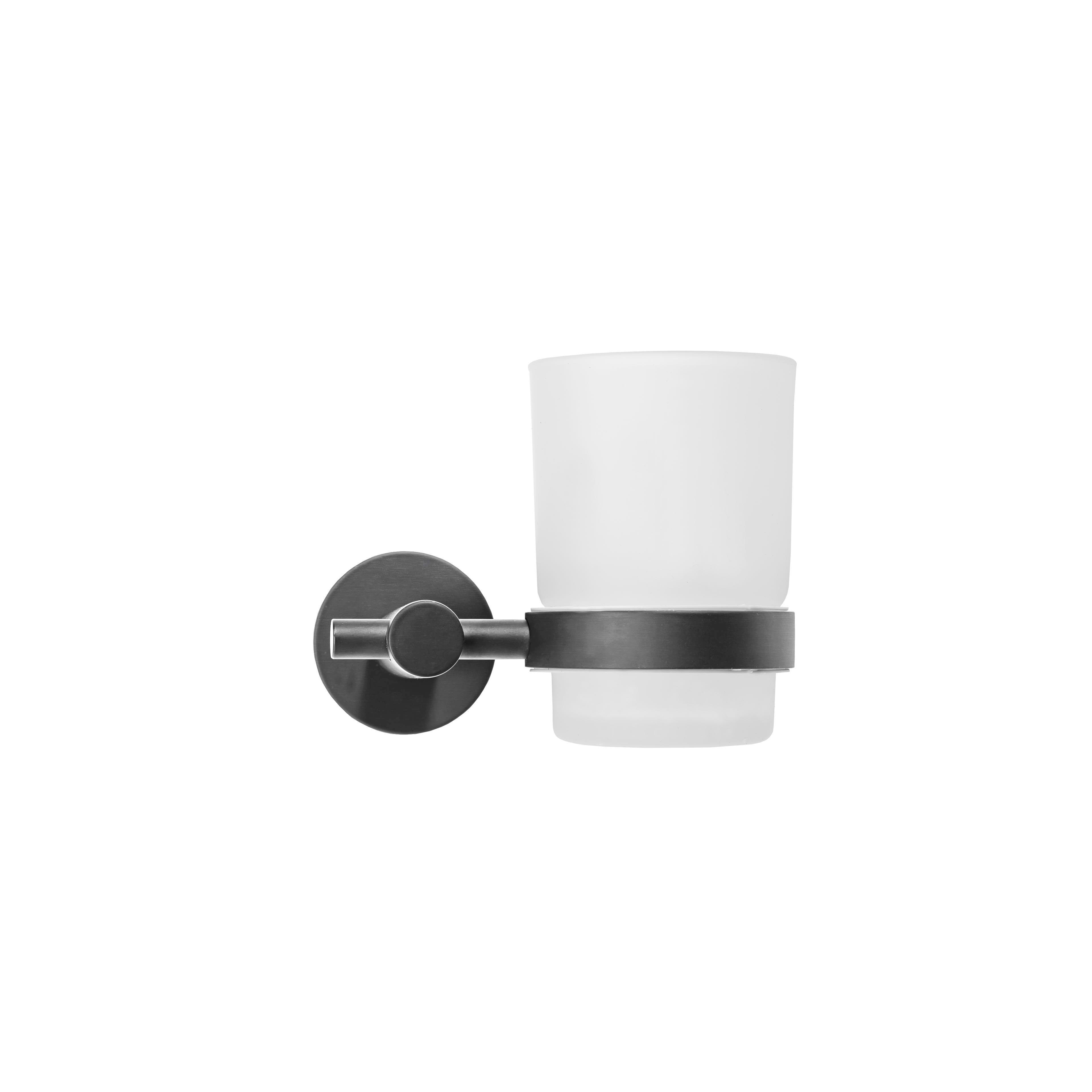 Bathroom mug 322233A LEO Dark Titanium