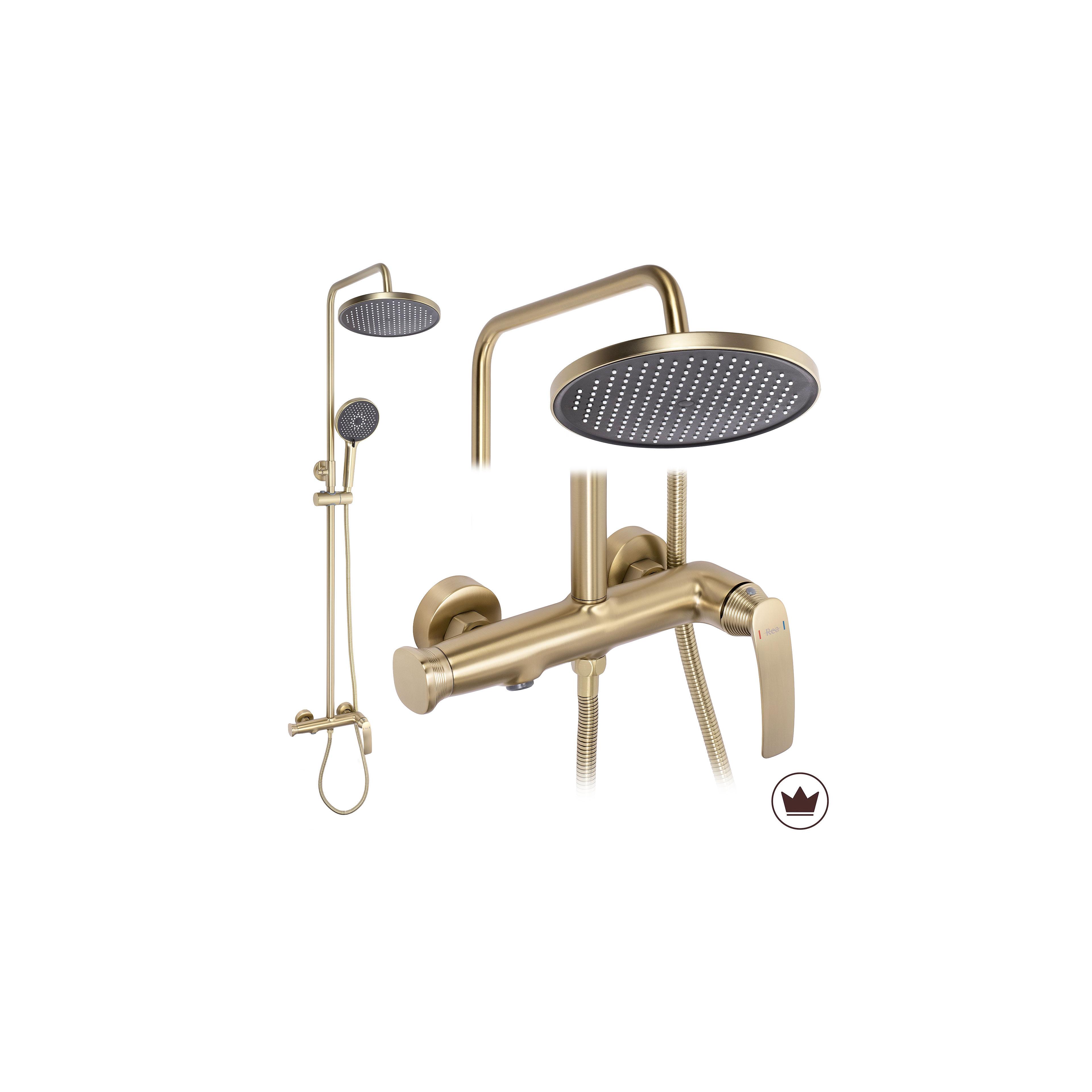 Komplet za prhanje PREMIUM Rea Como M2 Brush Gold