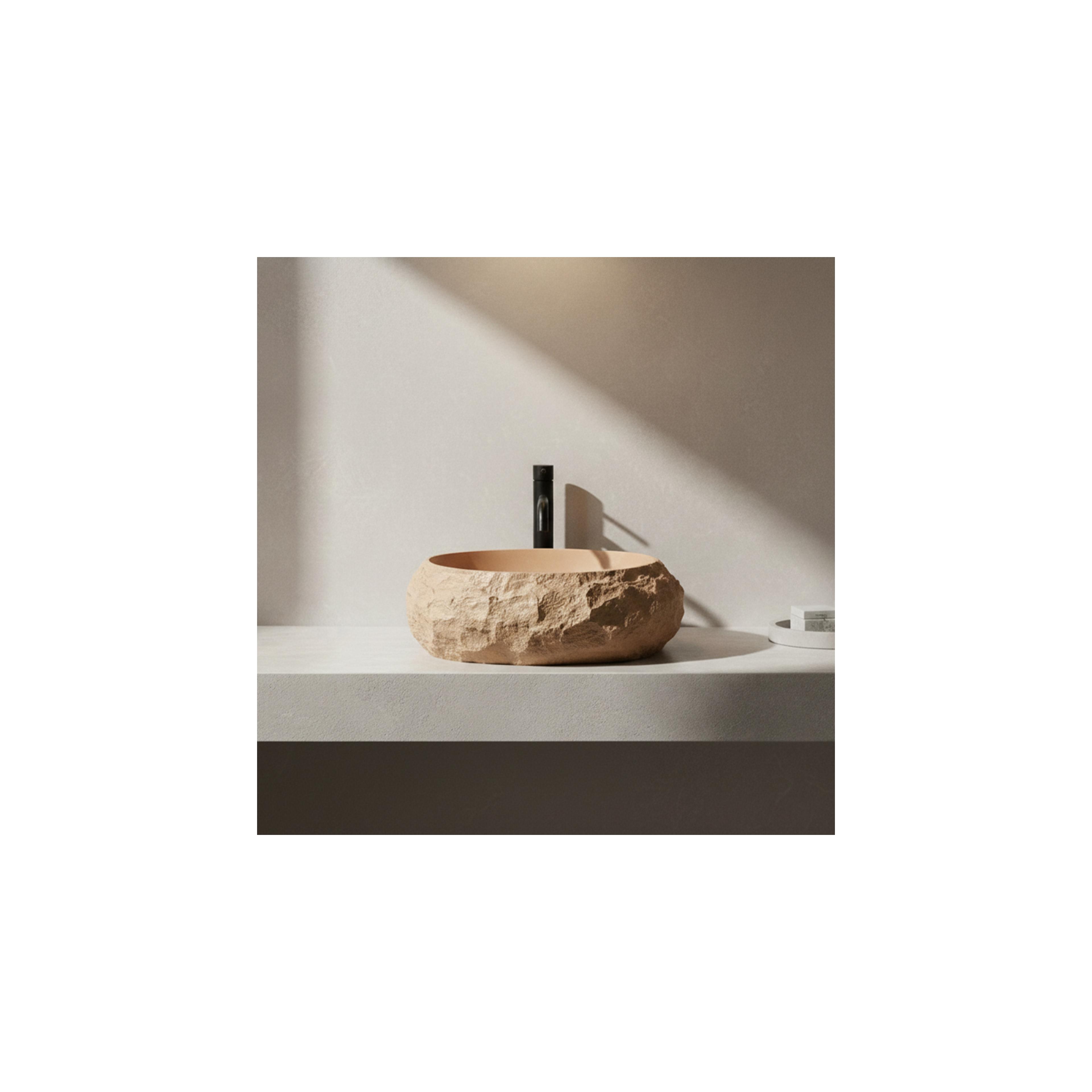 Aufsatzwaschbecken Rea Mika Light Terracotta