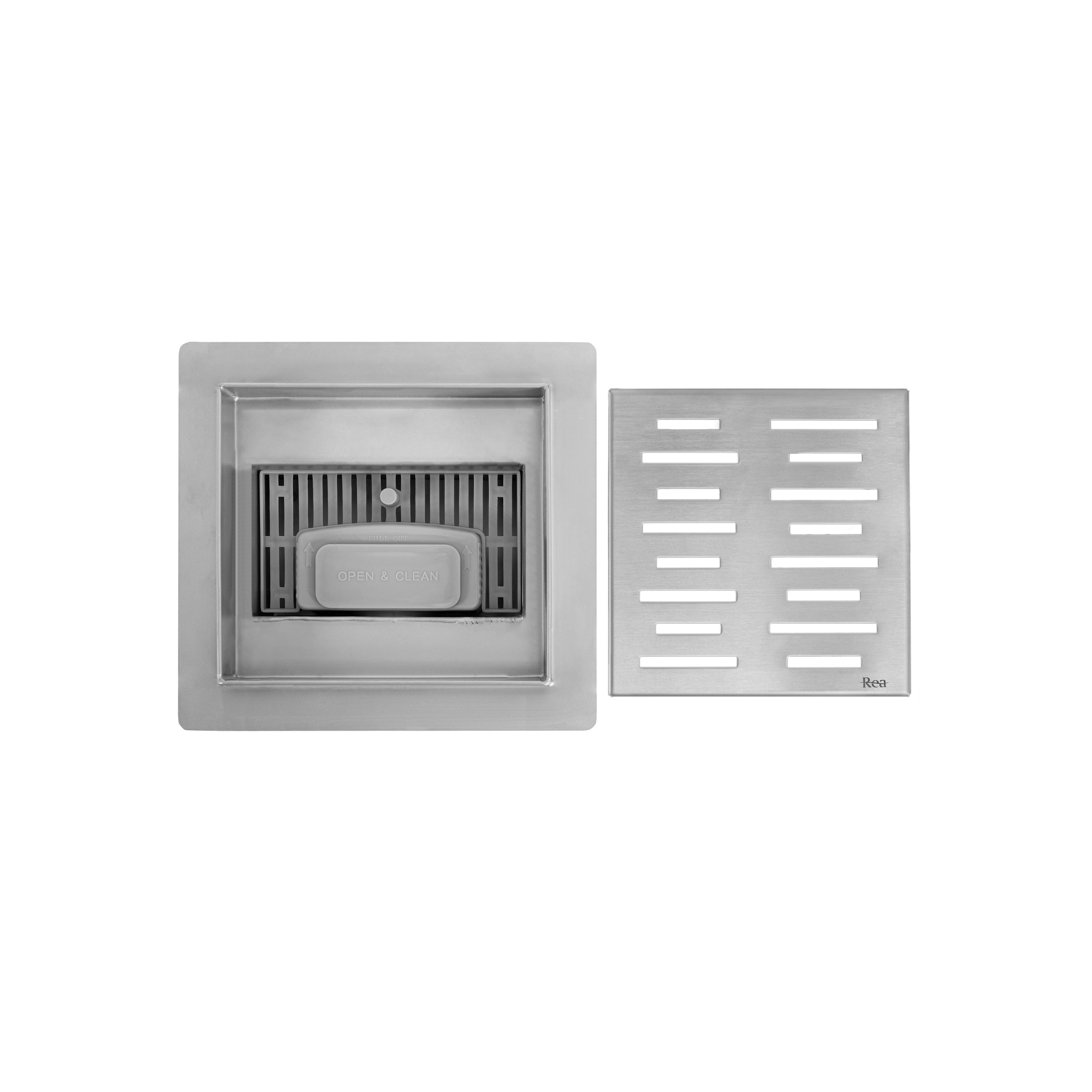 REA LINE lineārā noteka 150x150 BRUSHED NIĶEL