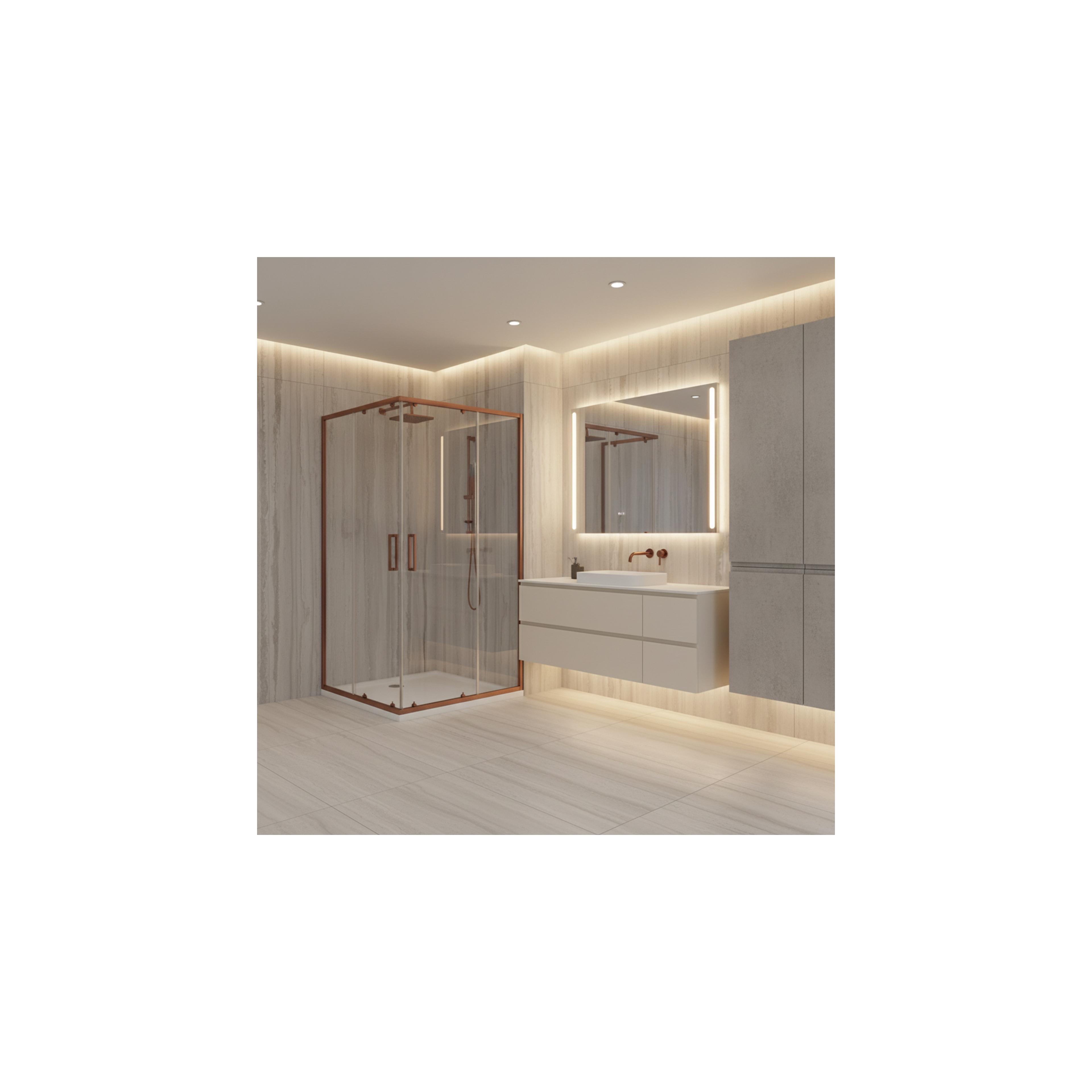 Duschkabine Rea City 80x100 Brush Copper