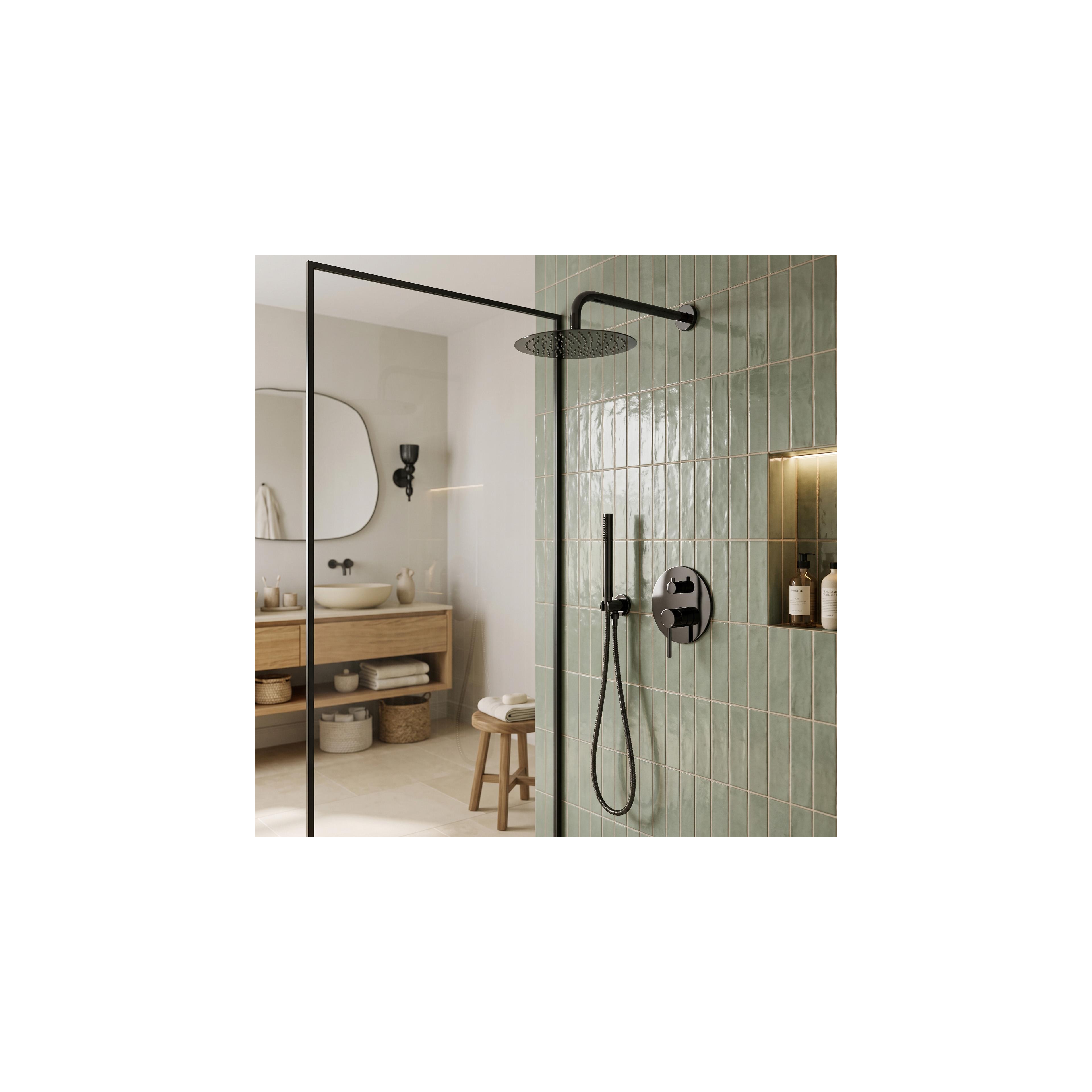 Kit de douche encastré REA Lungo Black Metallic + BOX