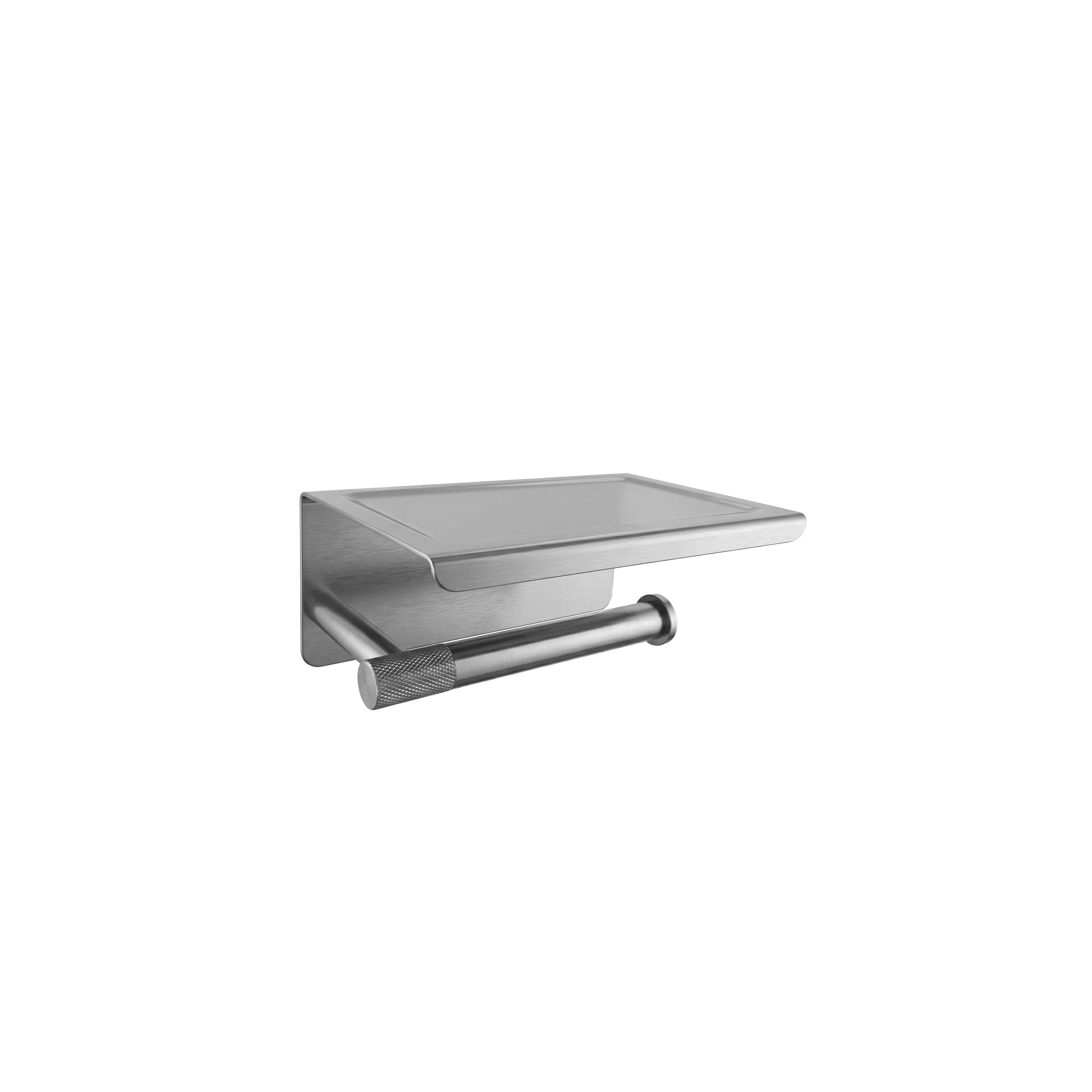 Toilettenpapierhalter mit Ablage 6613 Modern Nickel Brush