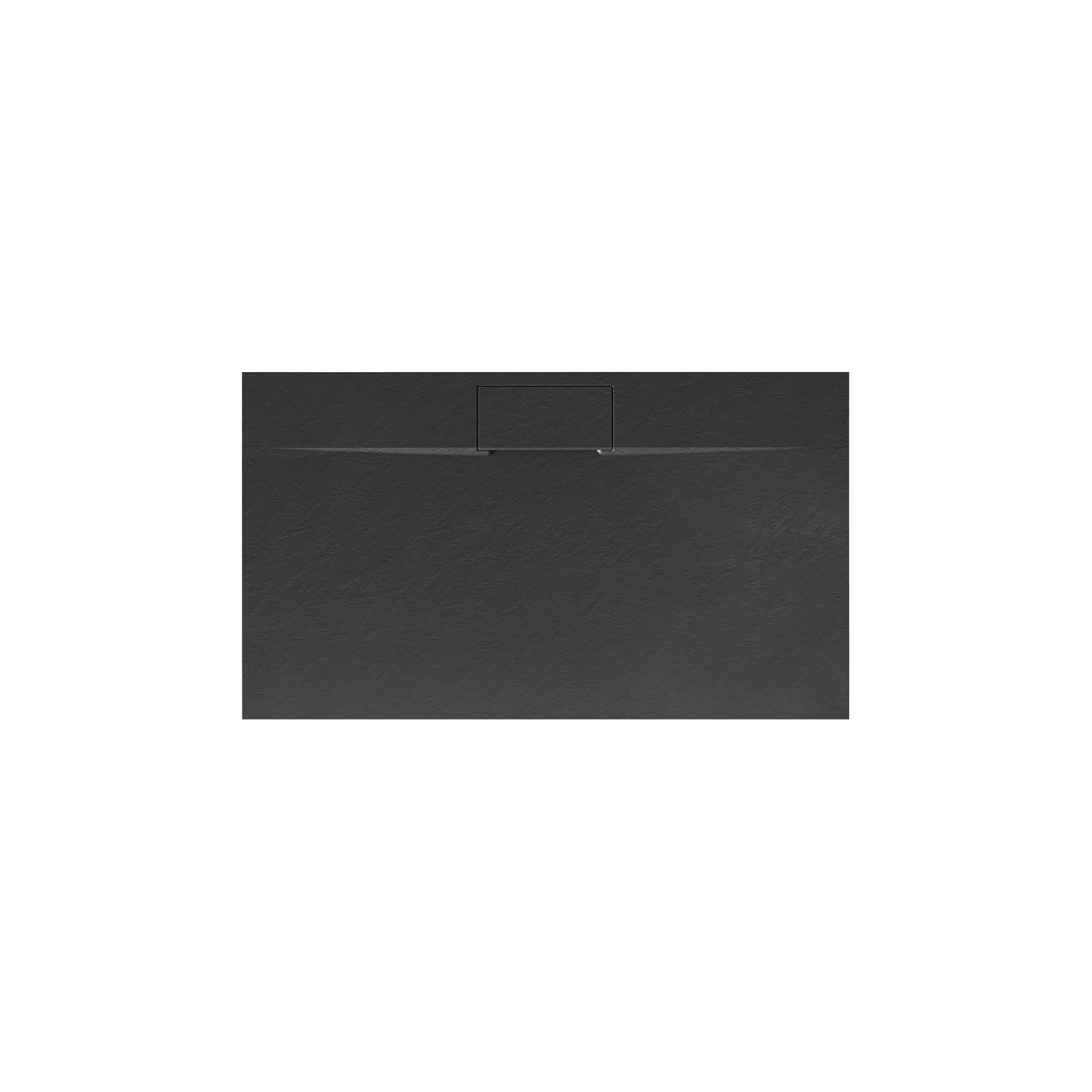Base de duche Bazalt longa preta 80x120
