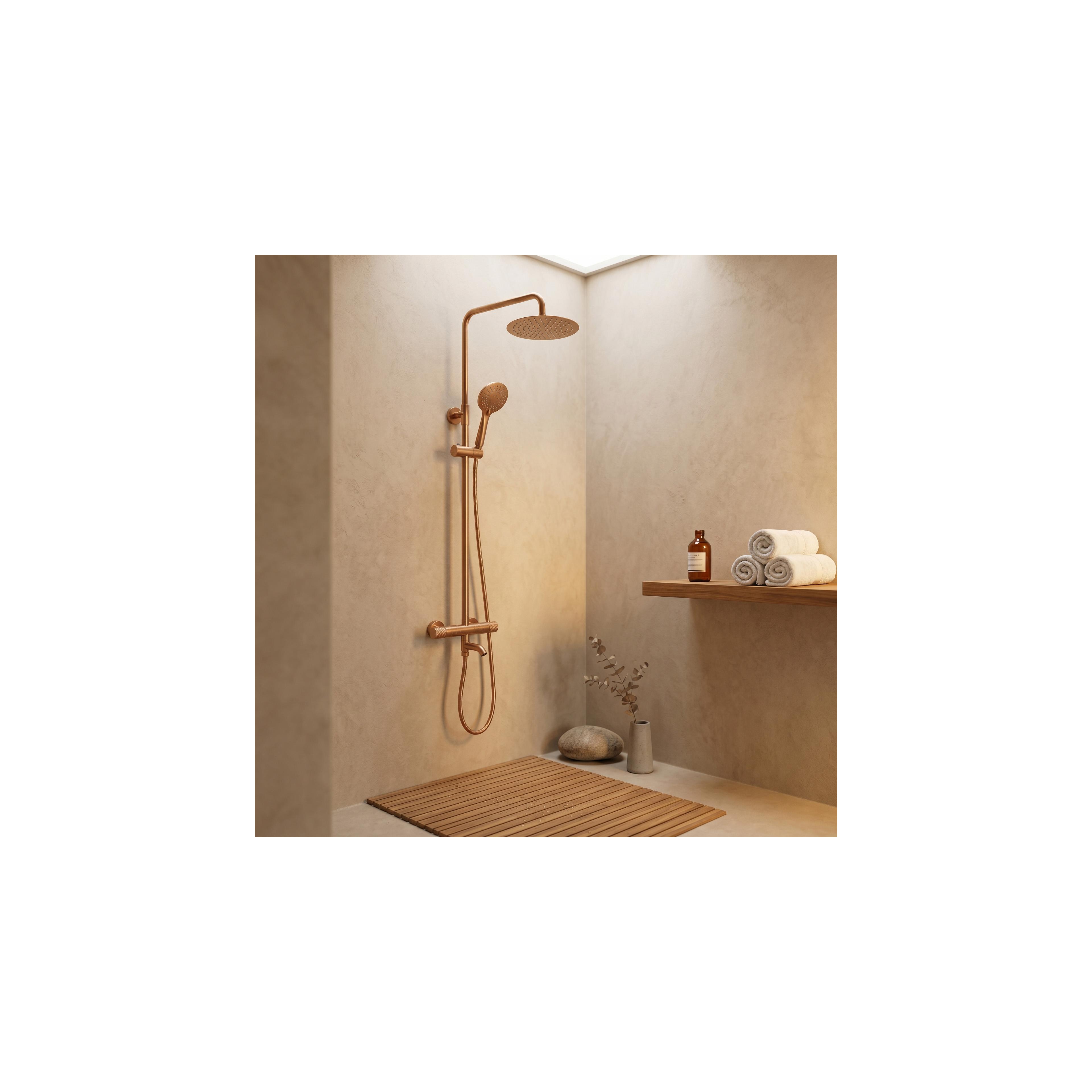 Duschset med termostat Rea Lungo Diamond Gold Brush