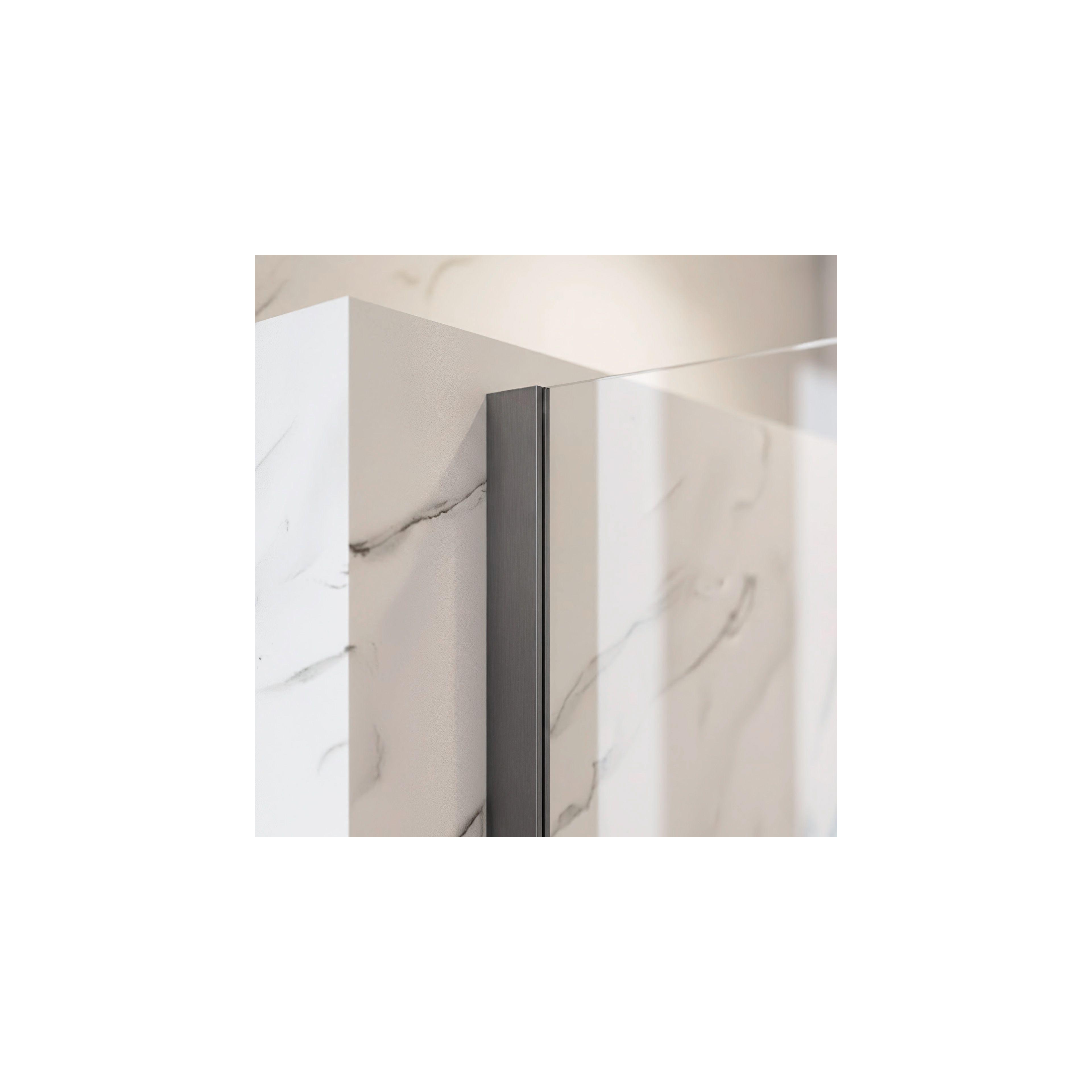 Duschwand Rea Flexi Transparent / Titan 100