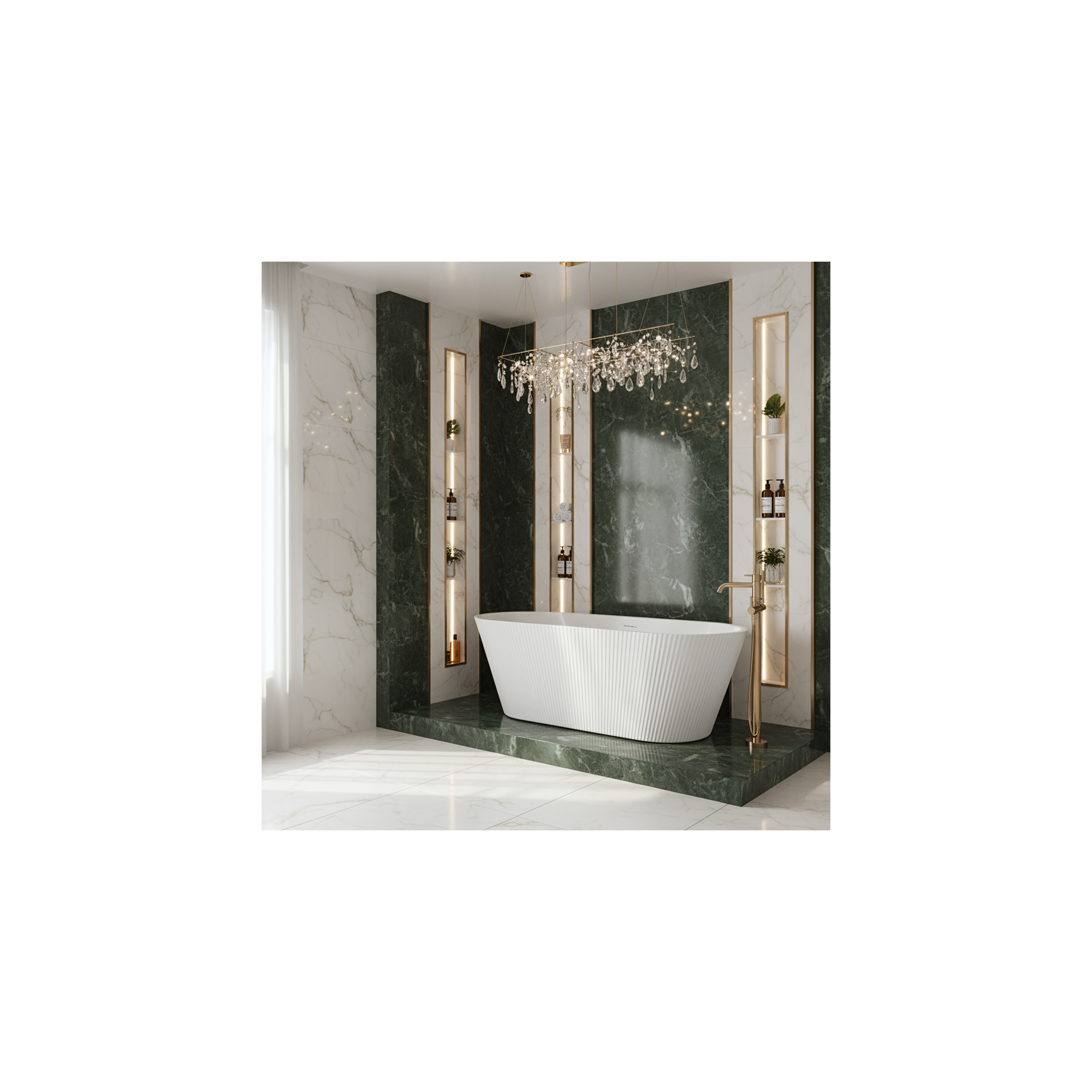 Baignoire autoportante en acrylique OFELIA 170