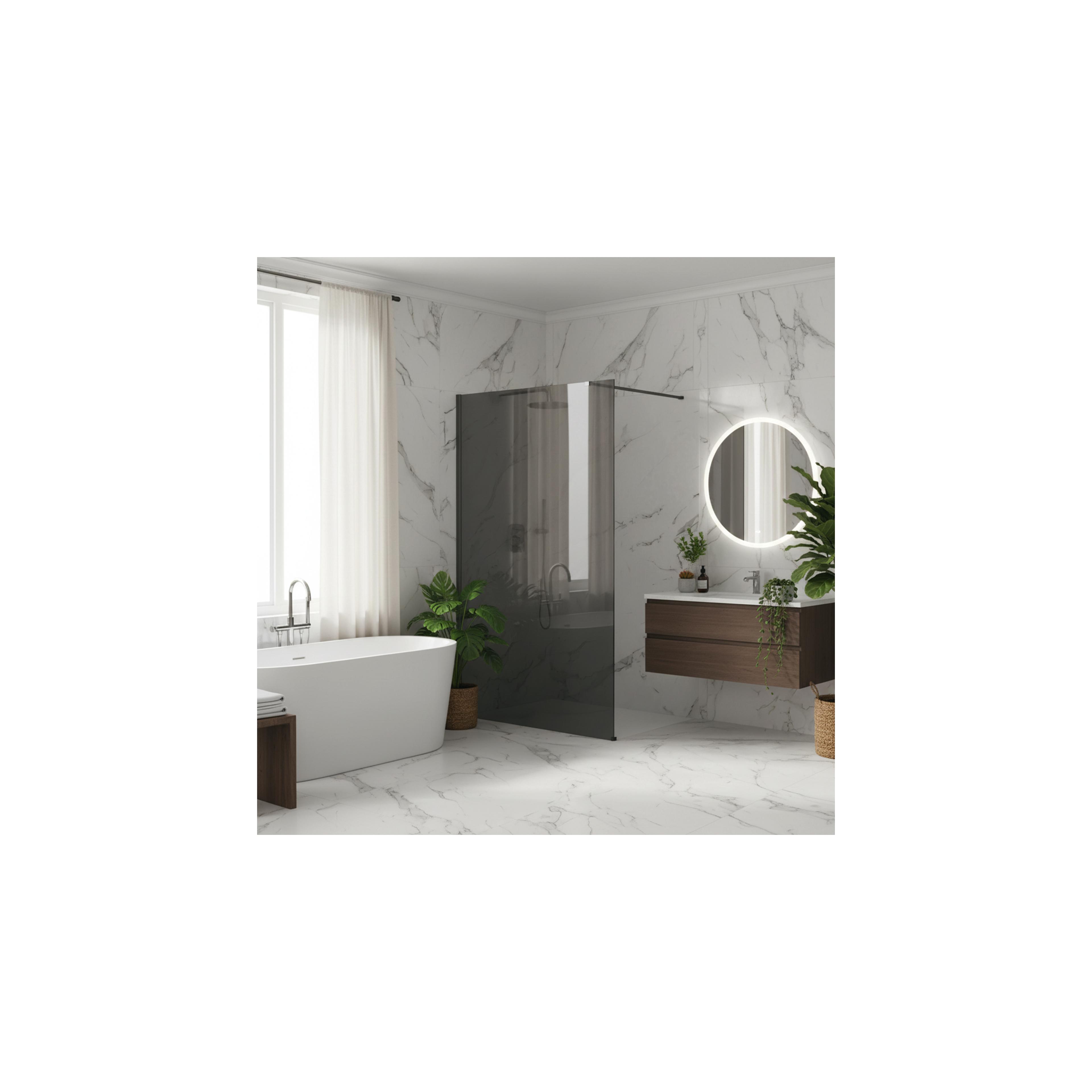 Duschwand Rea Flexi Grey / Titan 120