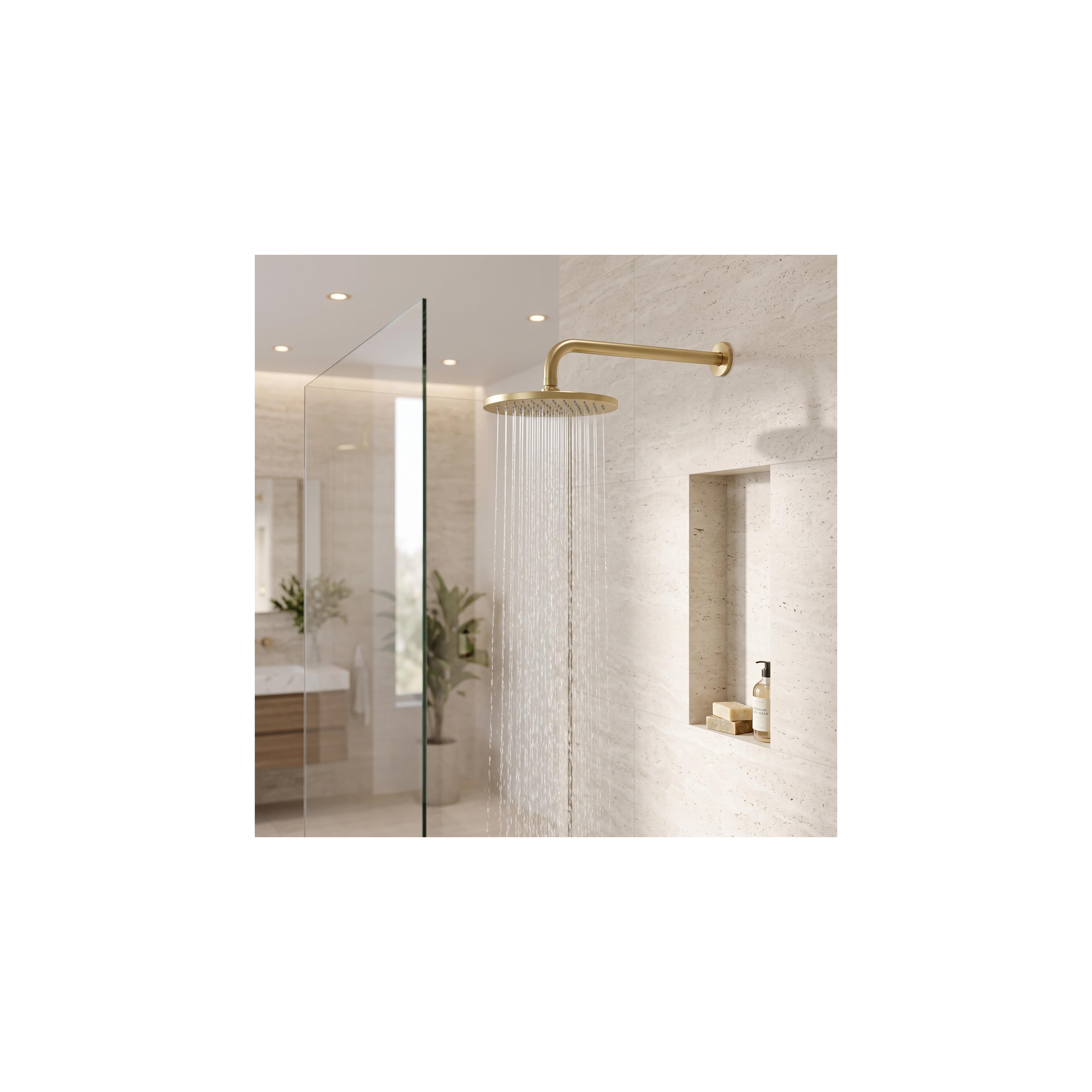 Duscharm rund REA JS-9021 40cm Brush gold