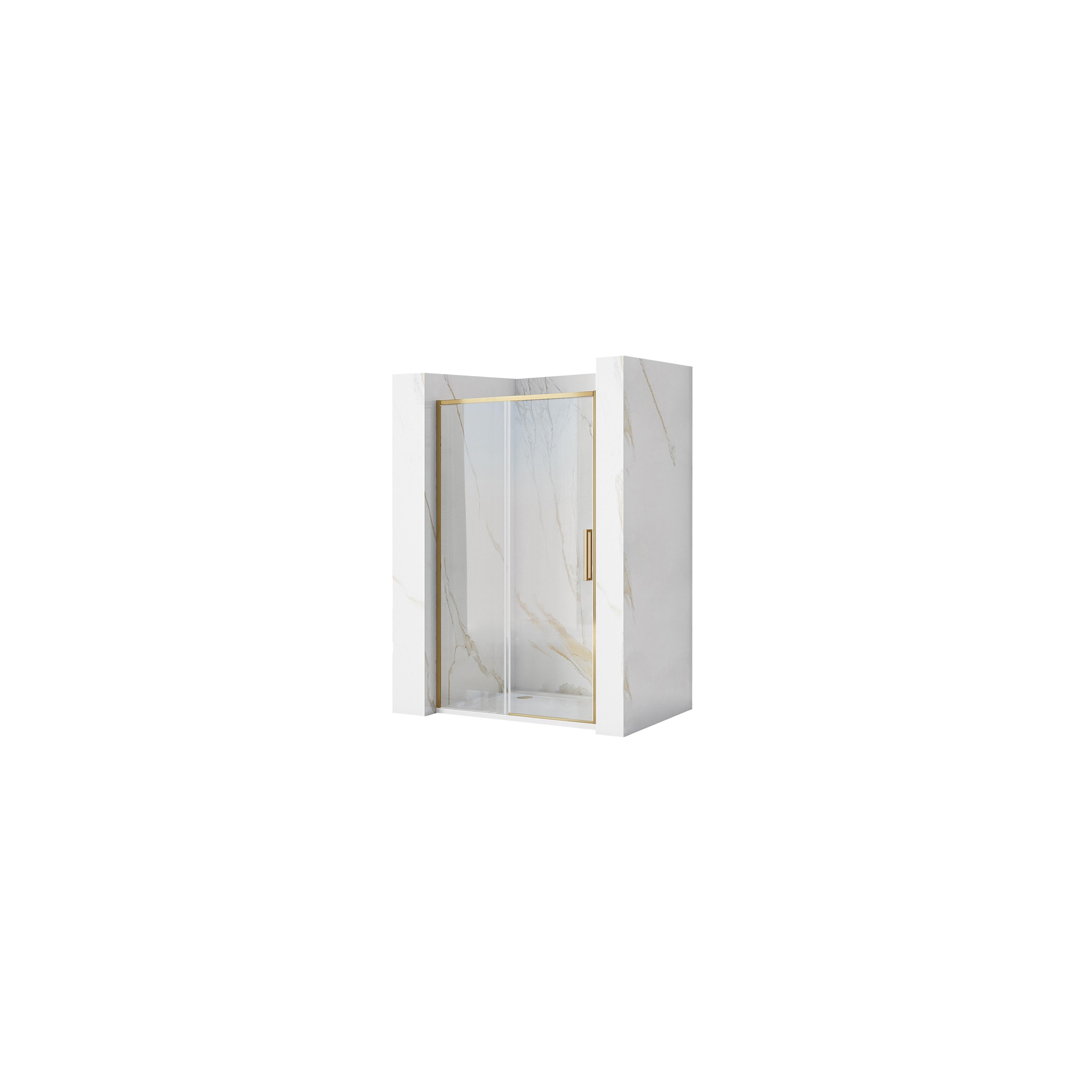 Συρόμενη πόρτα ντουζιέρας REA Rapid Slide 120 Gold Brushed