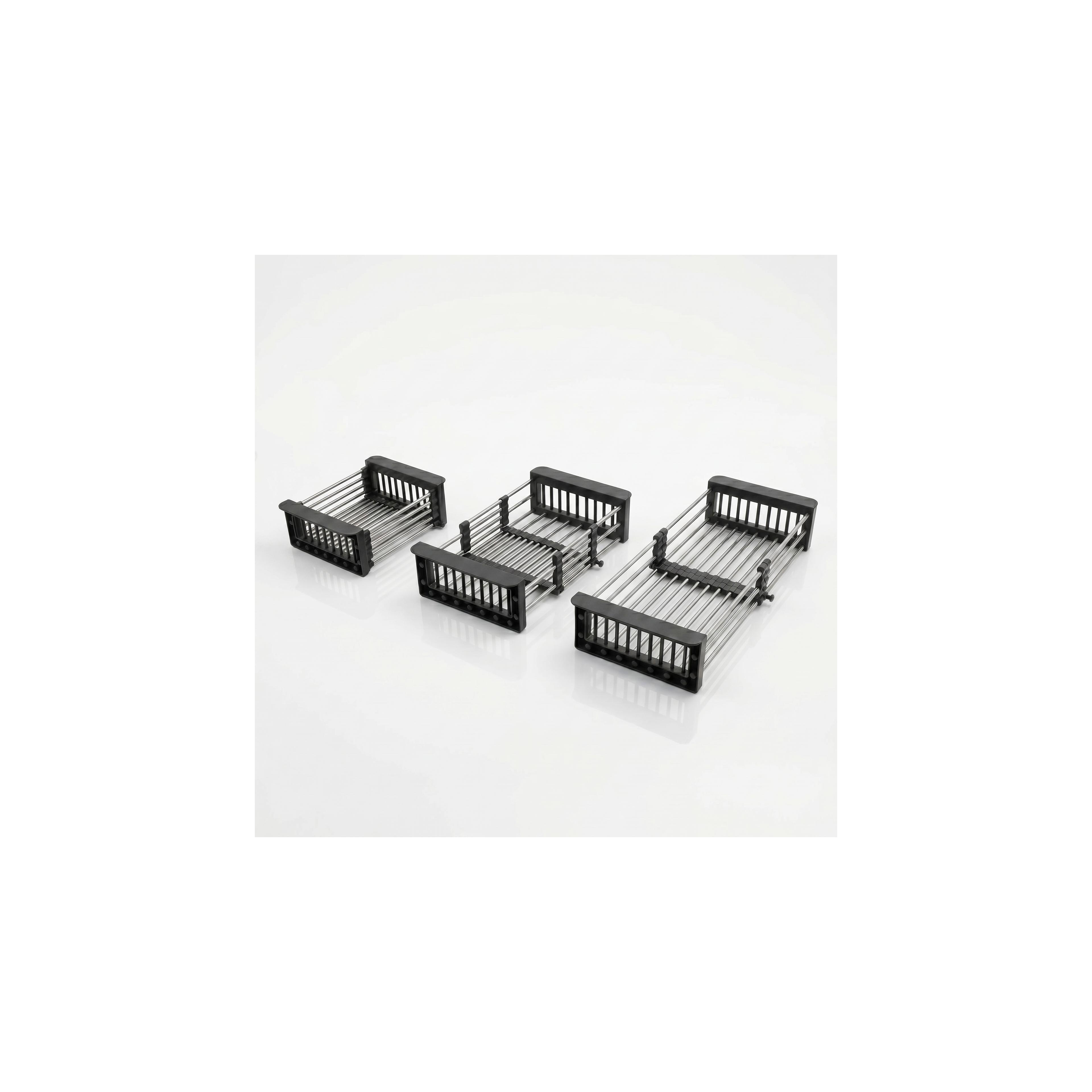 Telescopic sink dish drying rack REA P14487 Black