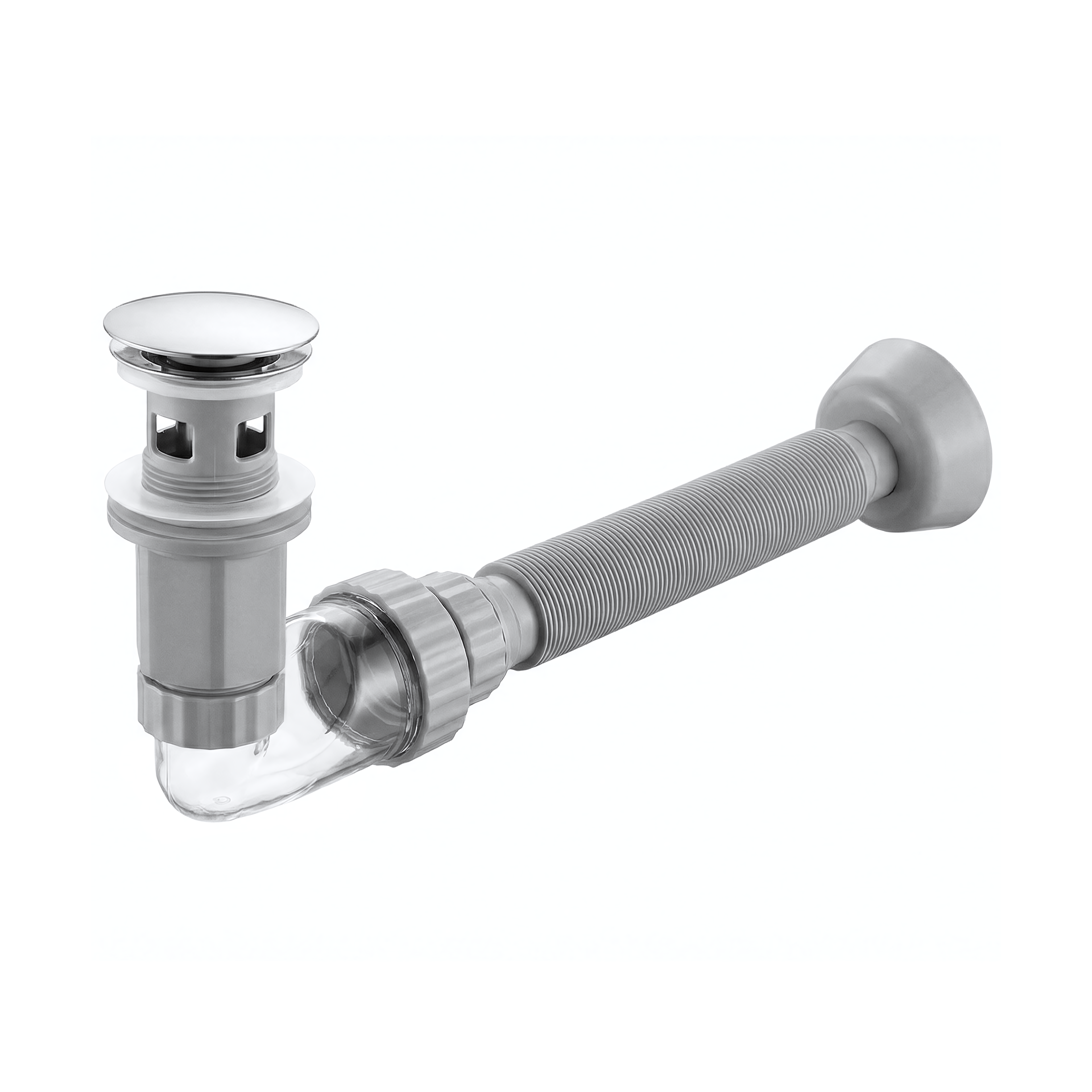 Waschbecken-Siphon Klik-Klak Universal REA Flow Chrome
