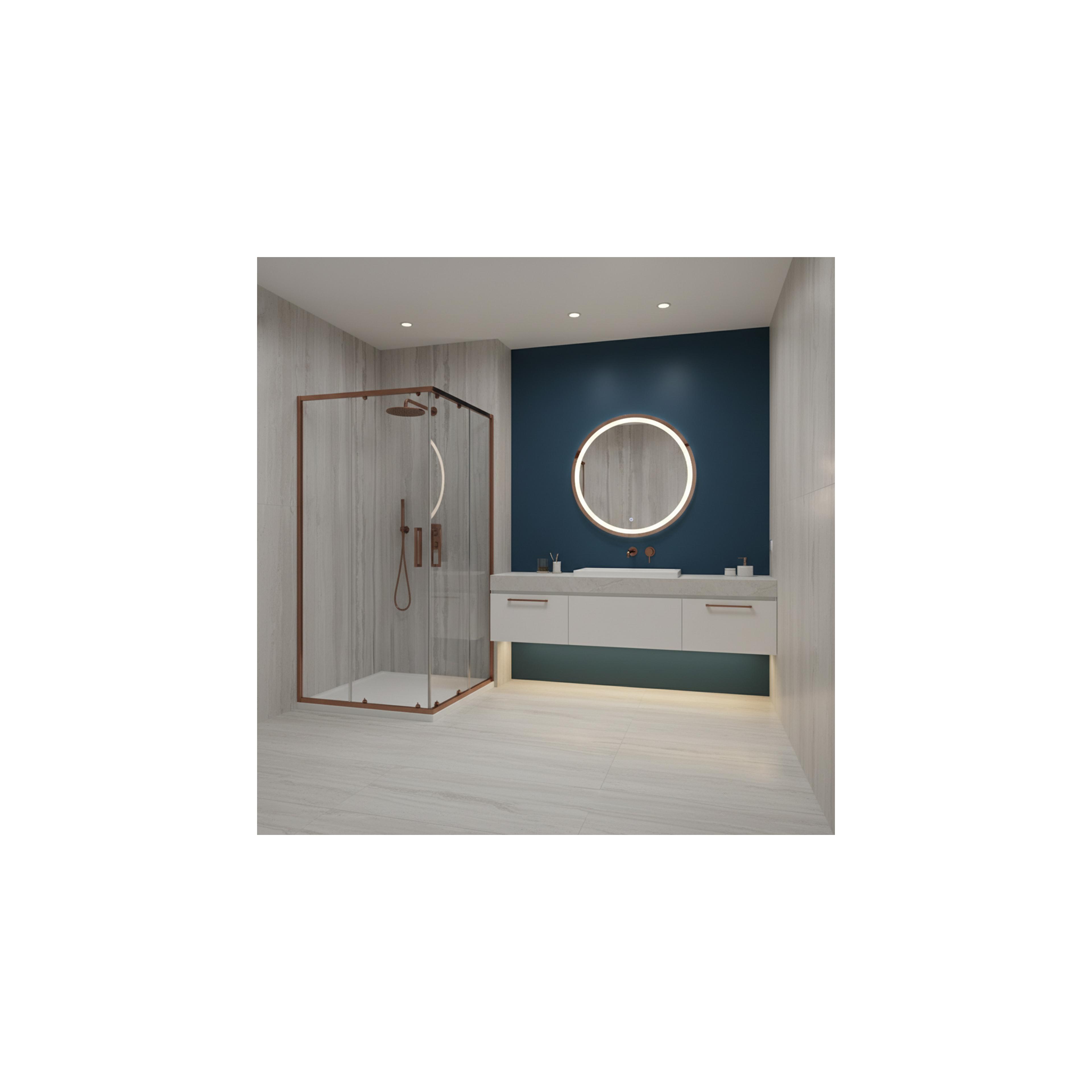 Duschkabine Rea City 80x100 Brush Copper