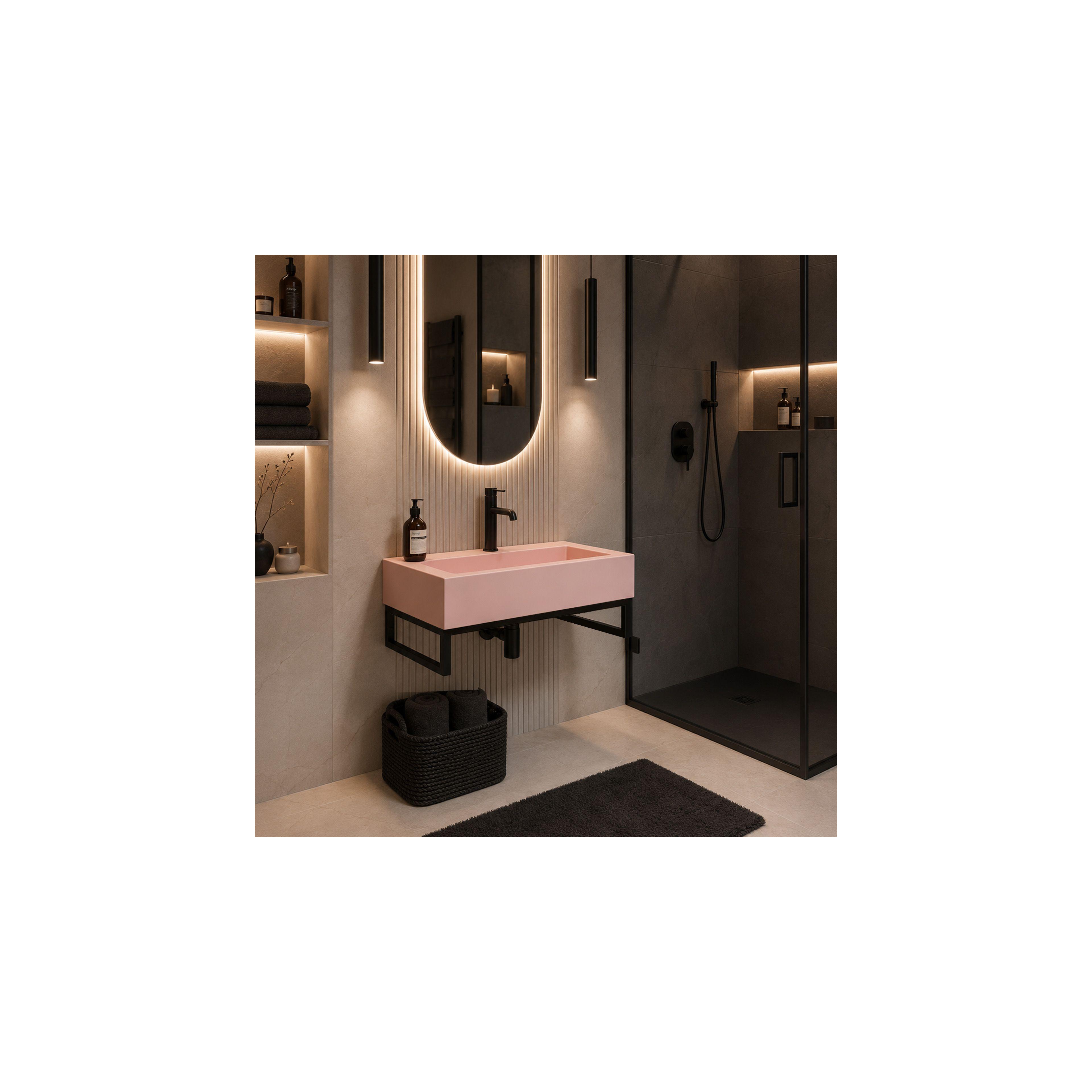 Lavabo de conglomerado GOYA PINK 60CM + marco