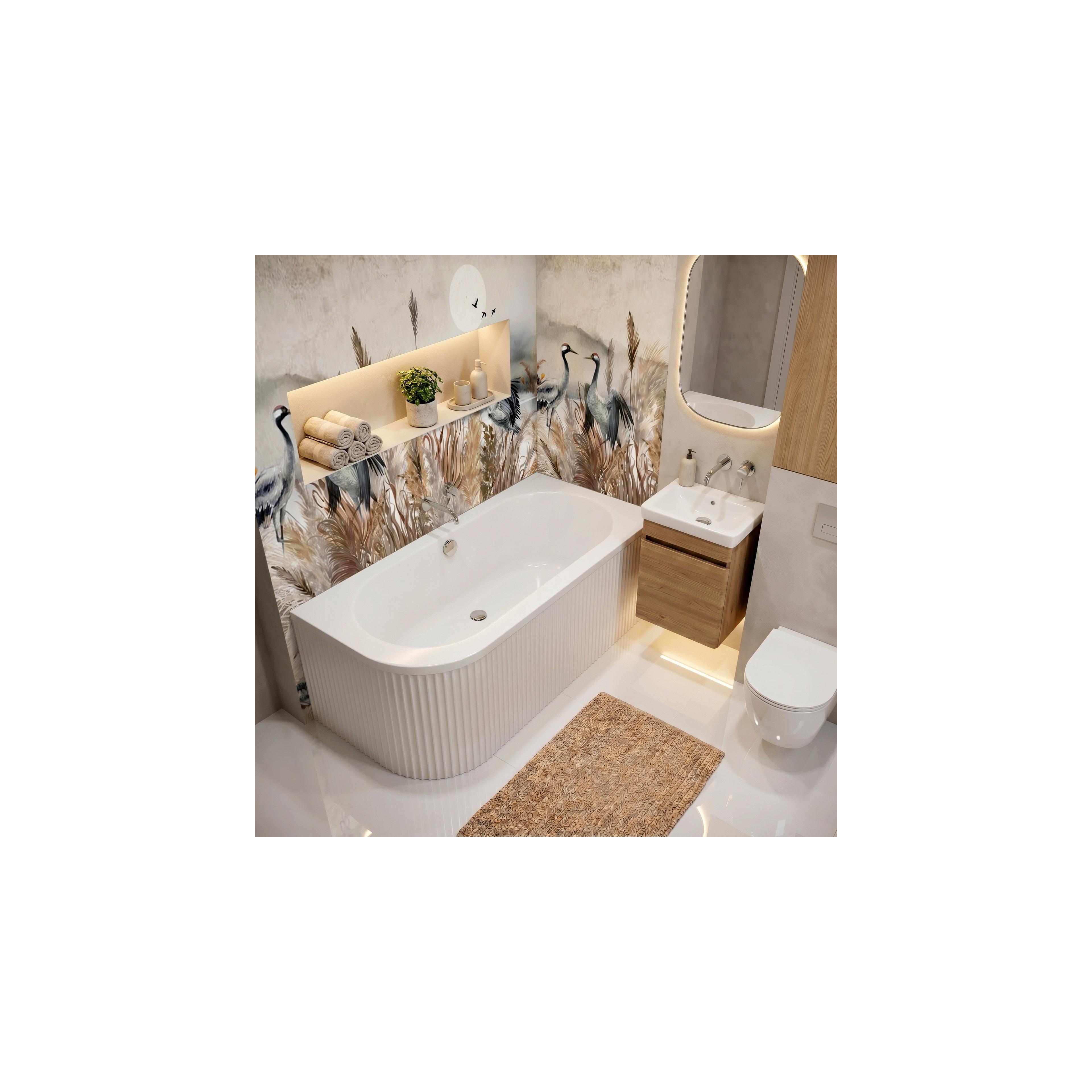 Acryl Eckbadewanne Rea Orion Stripe Right 150cm