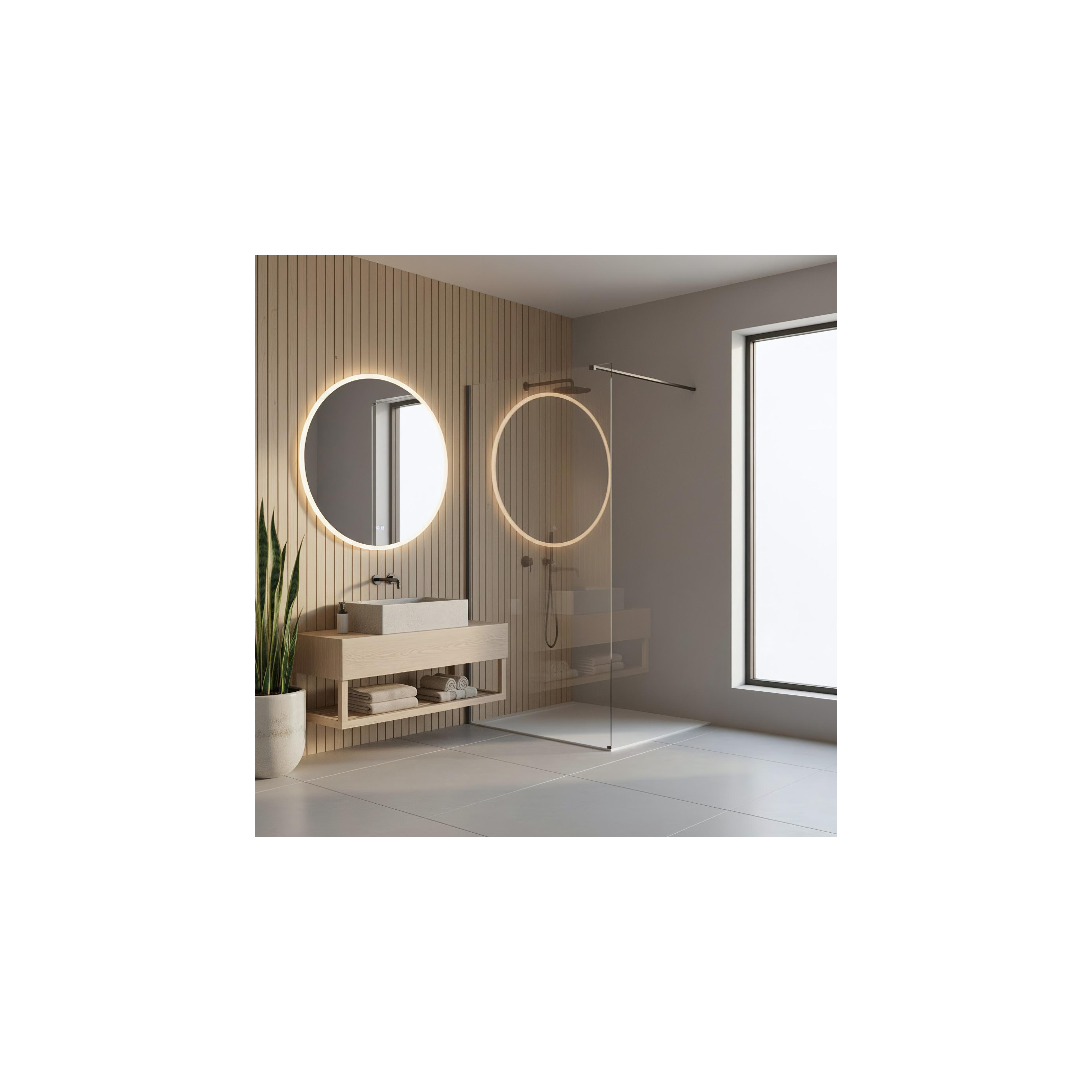 Duschwand Rea Flexi Transparent / Titan 70