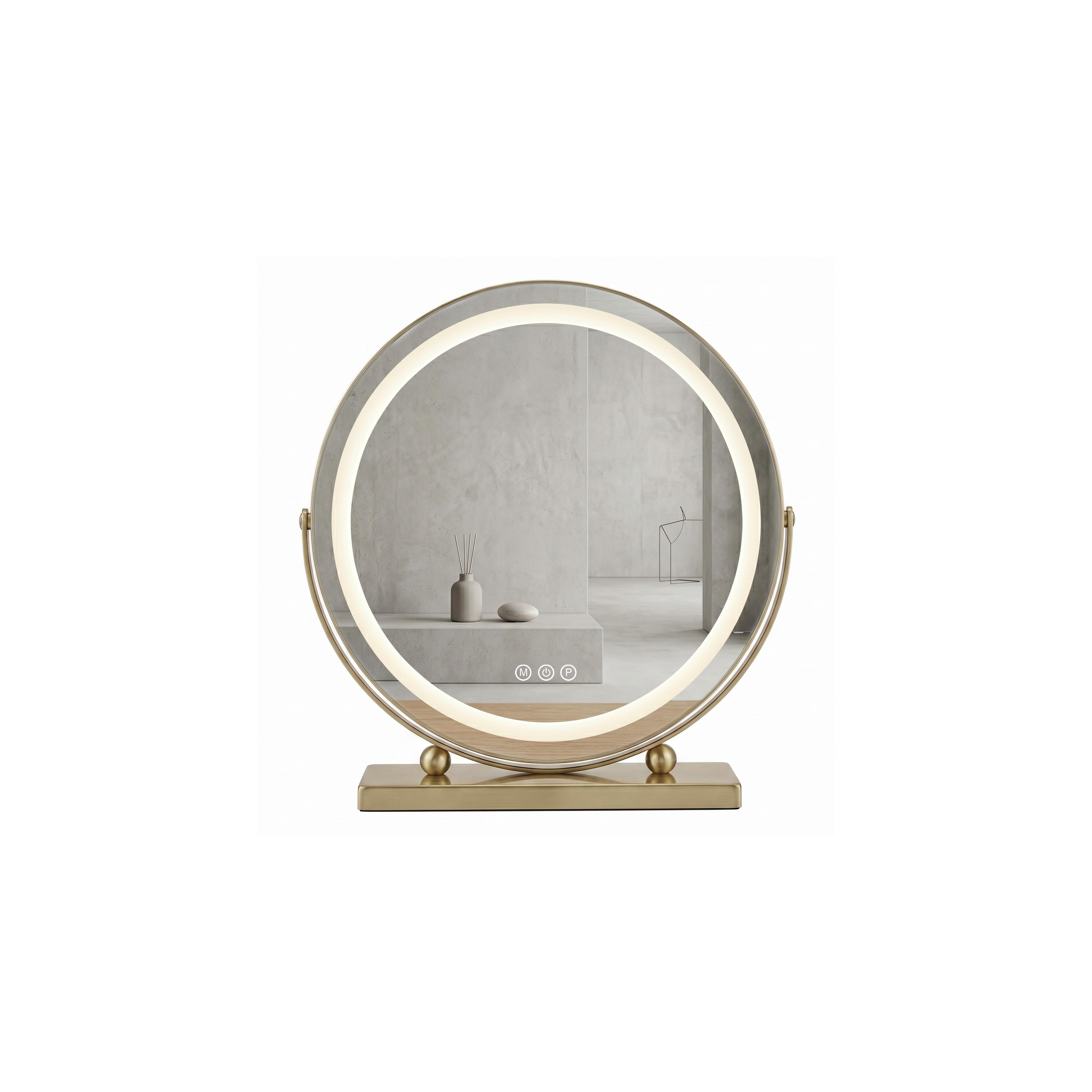 Spiegel LED MAKE-UP L.Gold 50 cm