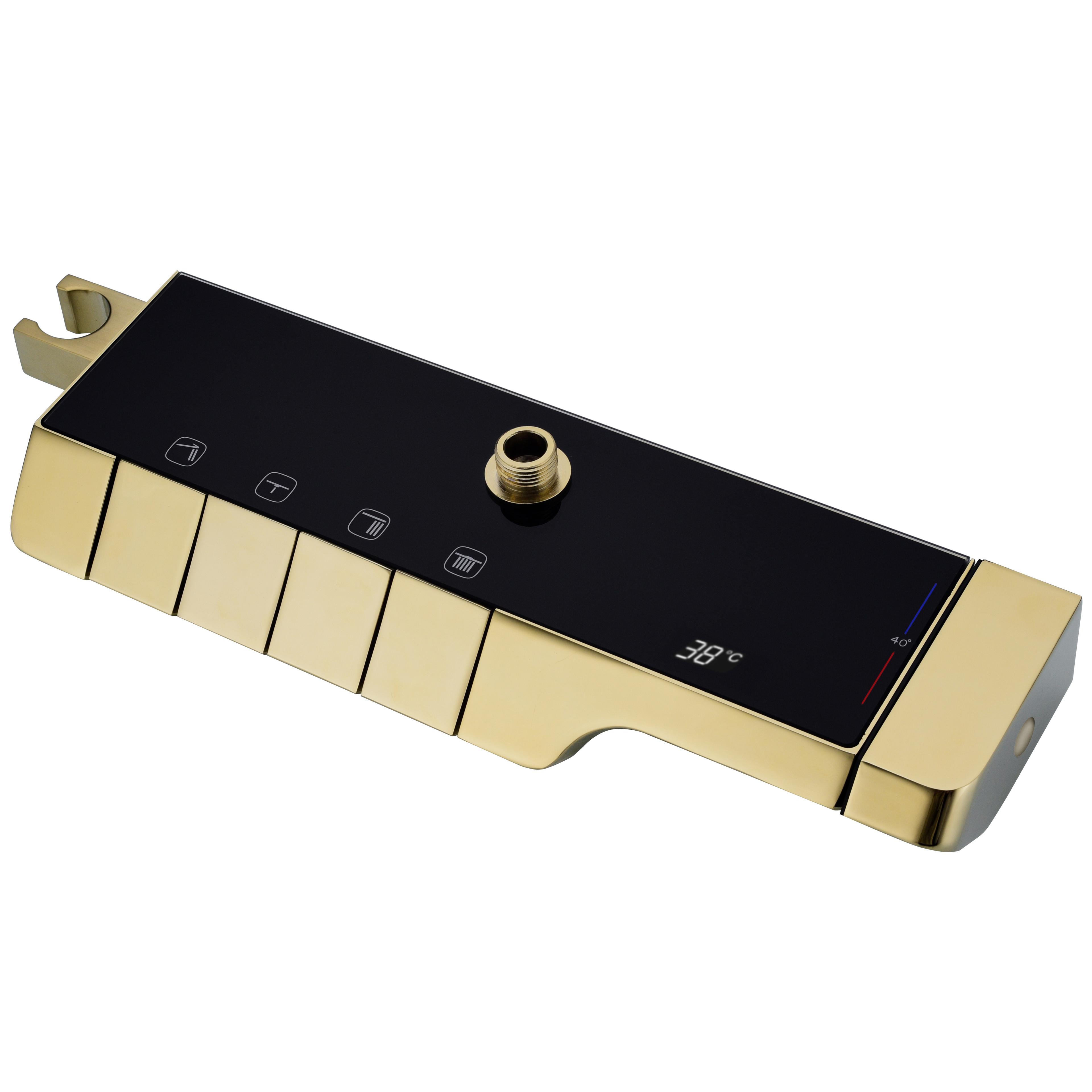 Σετ ντουζιέρας με θερμοστάτη REA ROB Brushed Gold