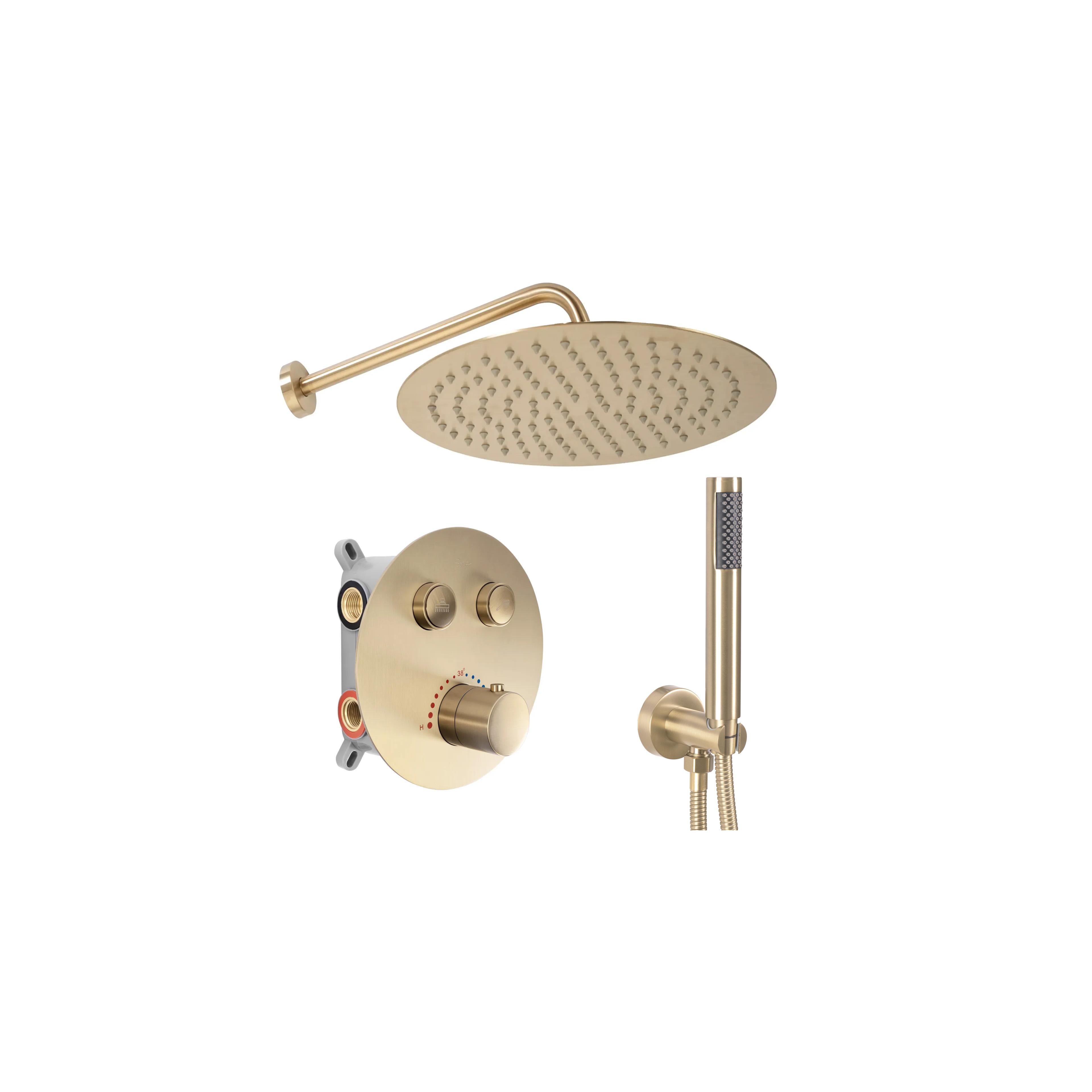Unterputz Duschgarnitur Rea LUNGO BRUSH  GOLD  BOX