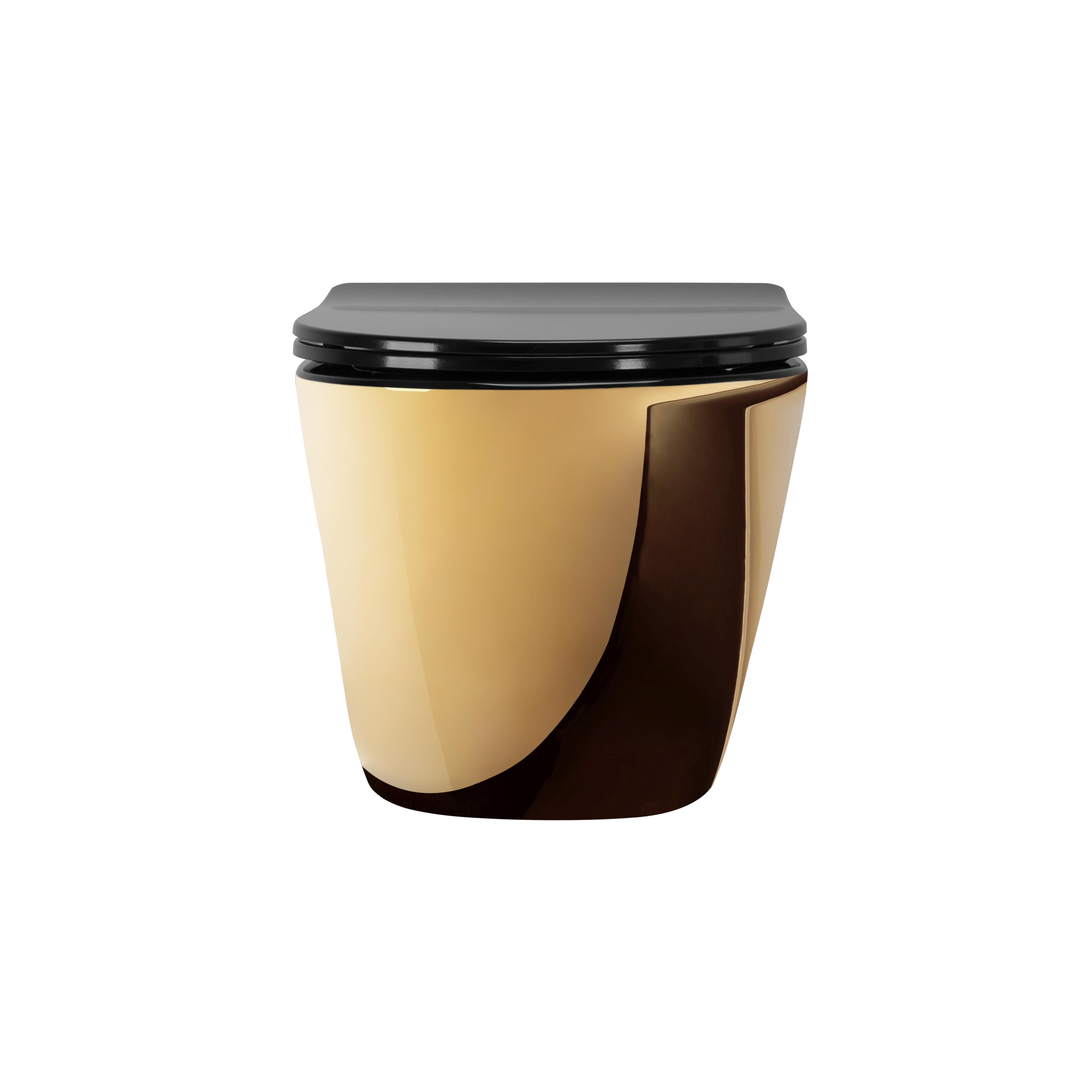Toilet bowl Carlo Mini Flat Gold/Black