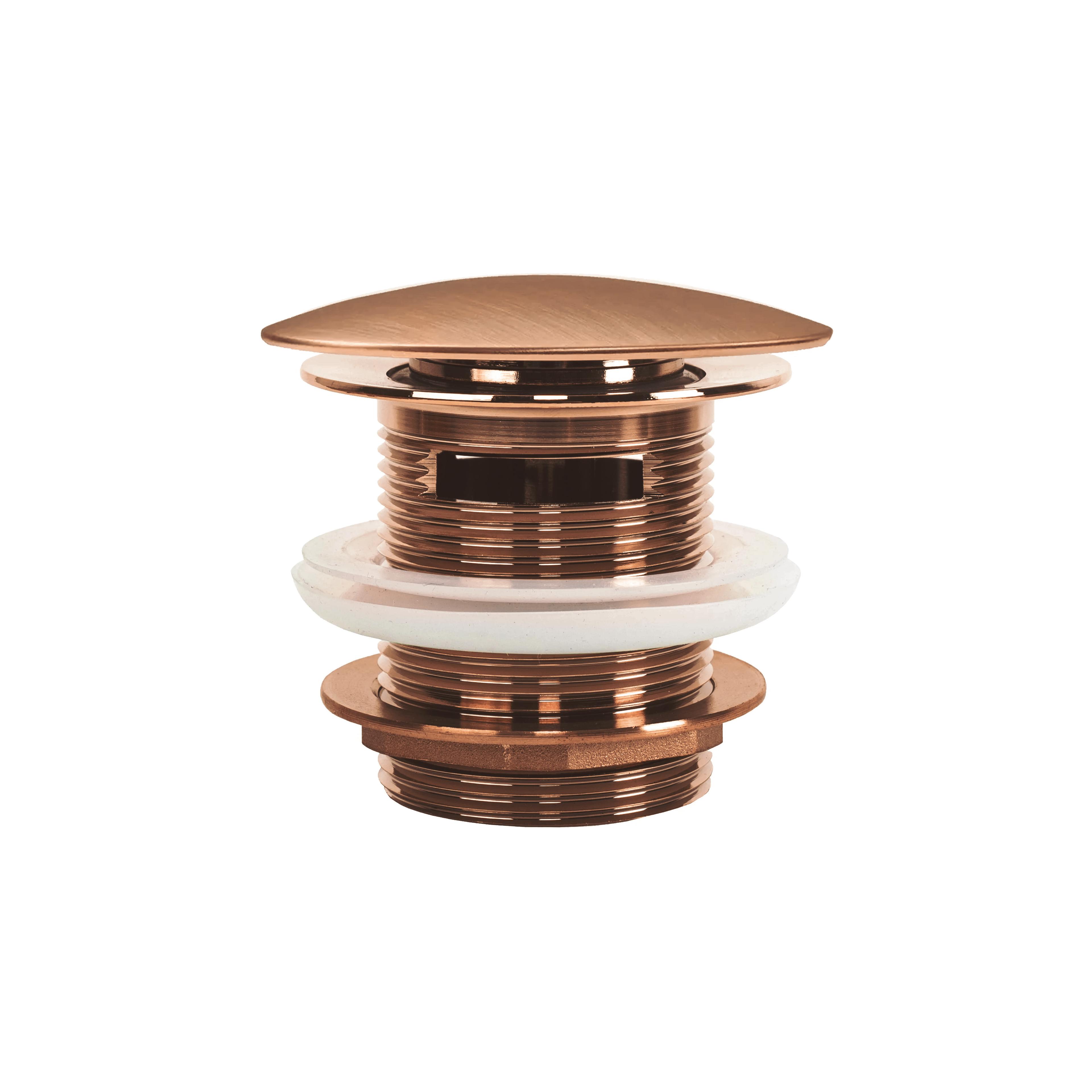 Πώμα μπανιέρας Klik-Klak Rea, Brushed Copper, 6cm