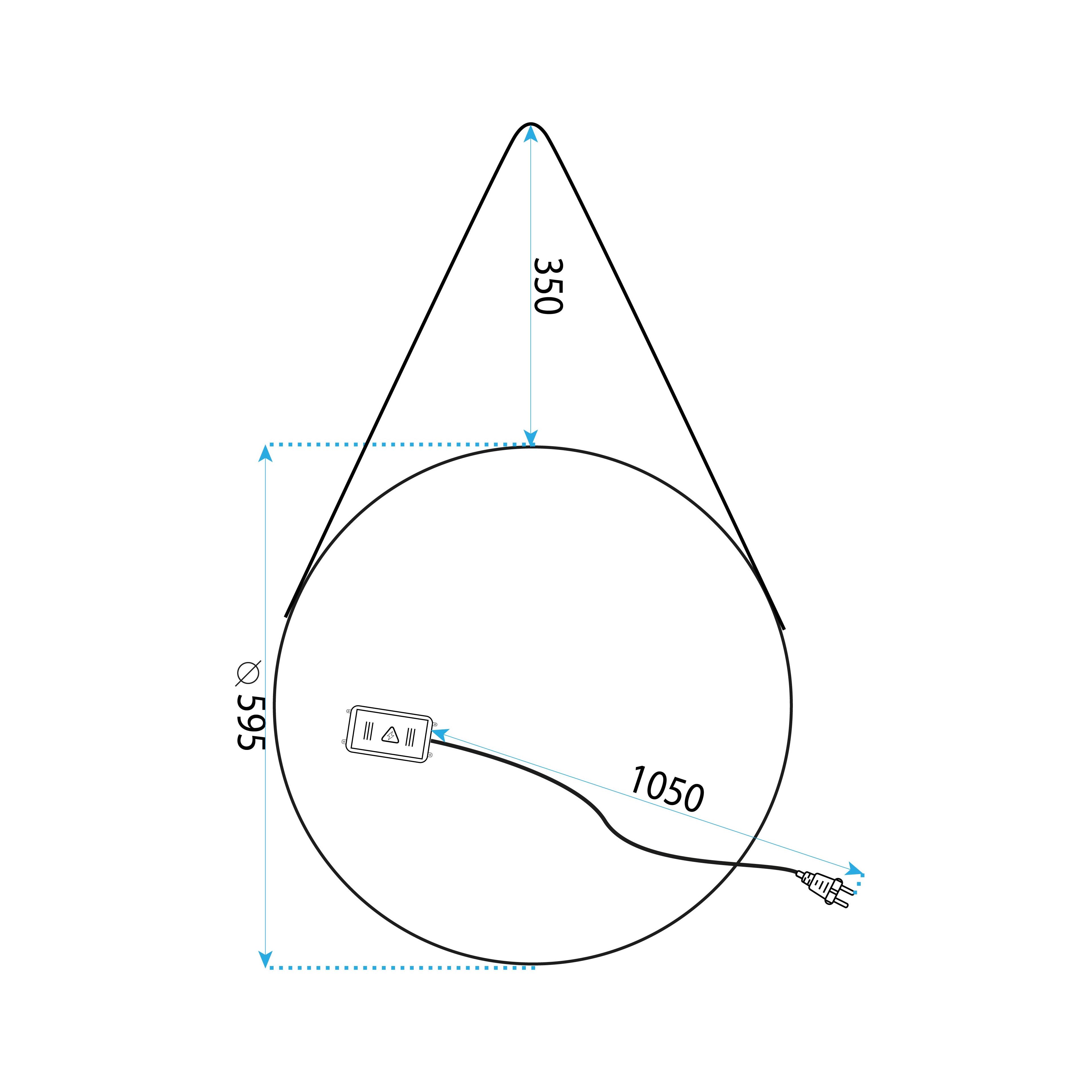 ΚΑΘΡΕΦΤΗΣ ΤΟΙΧΟΥ LED 60cm YH-3339