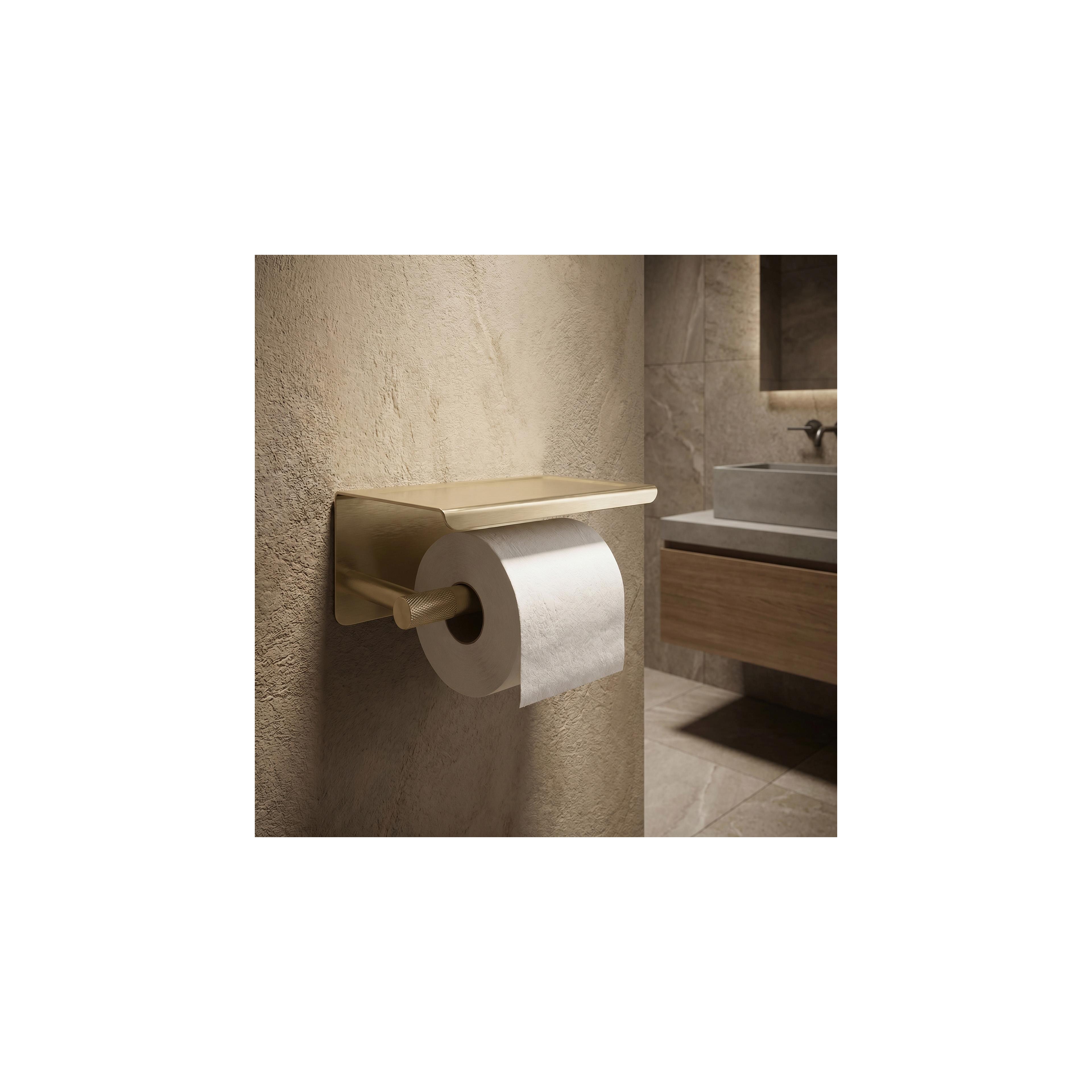 Toilettenpapierhalter mit Ablage 6613 Modern Gold Brush