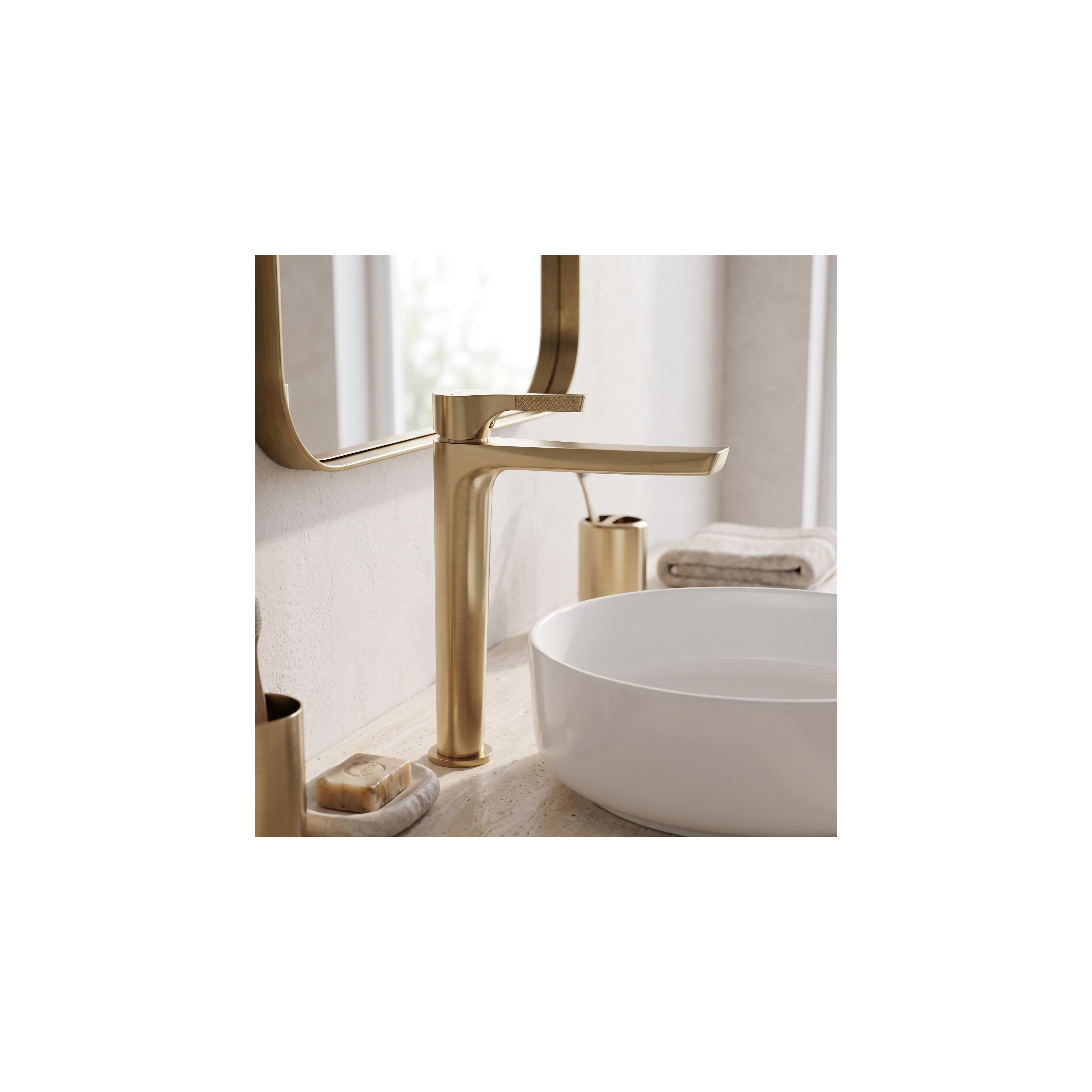 Waschbeckenarmatur PREMIUM Rea Maxim Brush Gold High