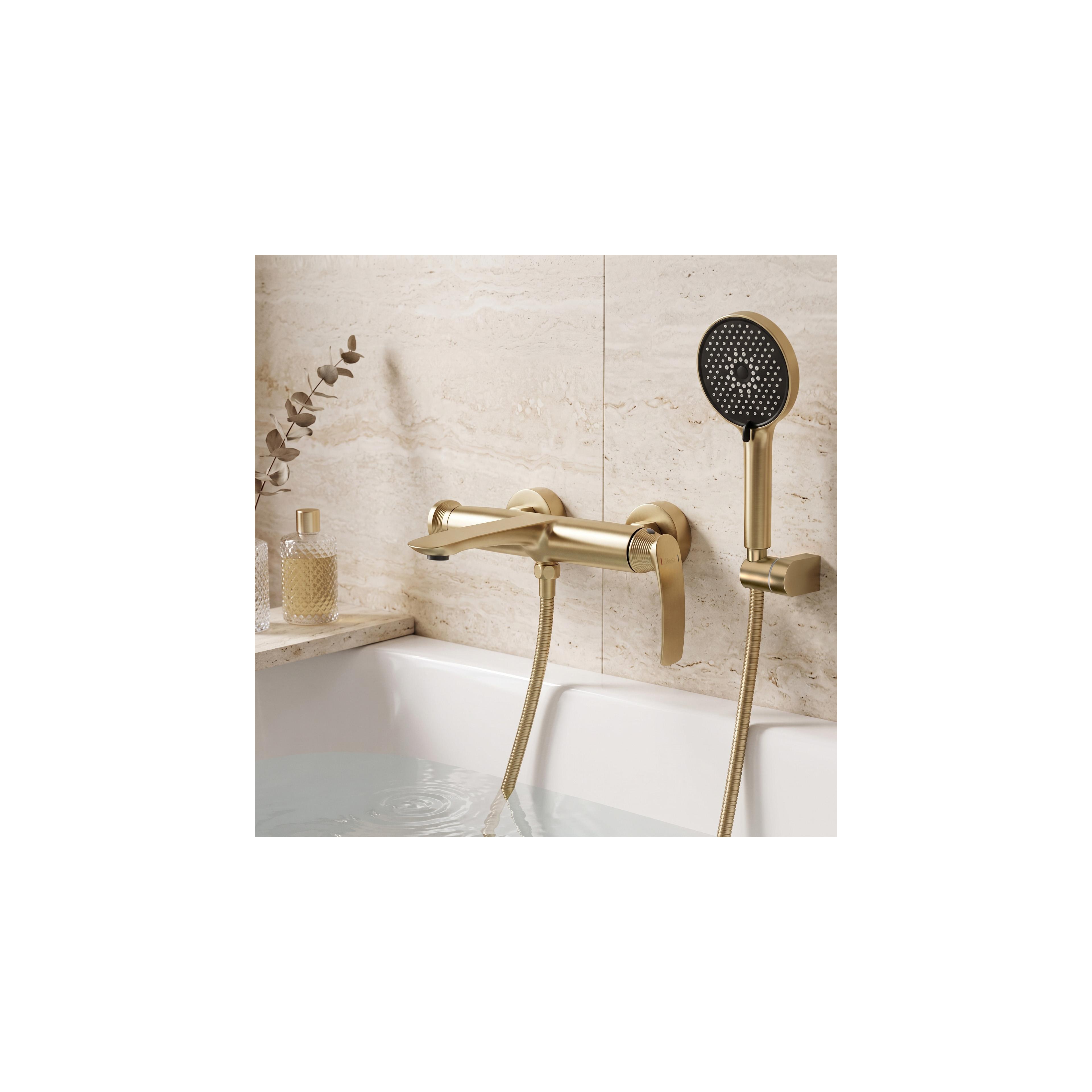 Kylpyammeen sekoitin PREMIUM Rea Como Brush Gold