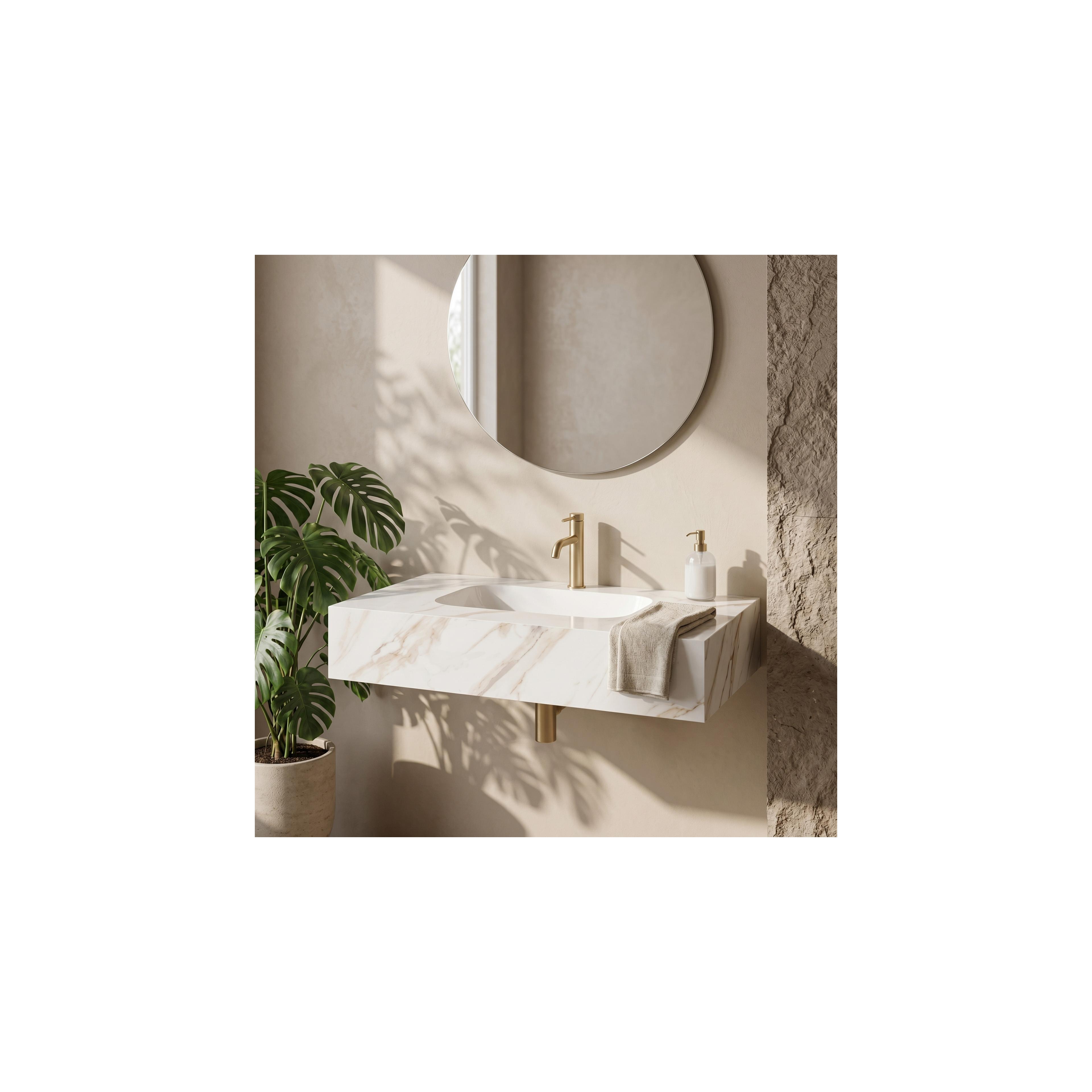 Wandwaschbecken REA Aresa Grey Gold 80