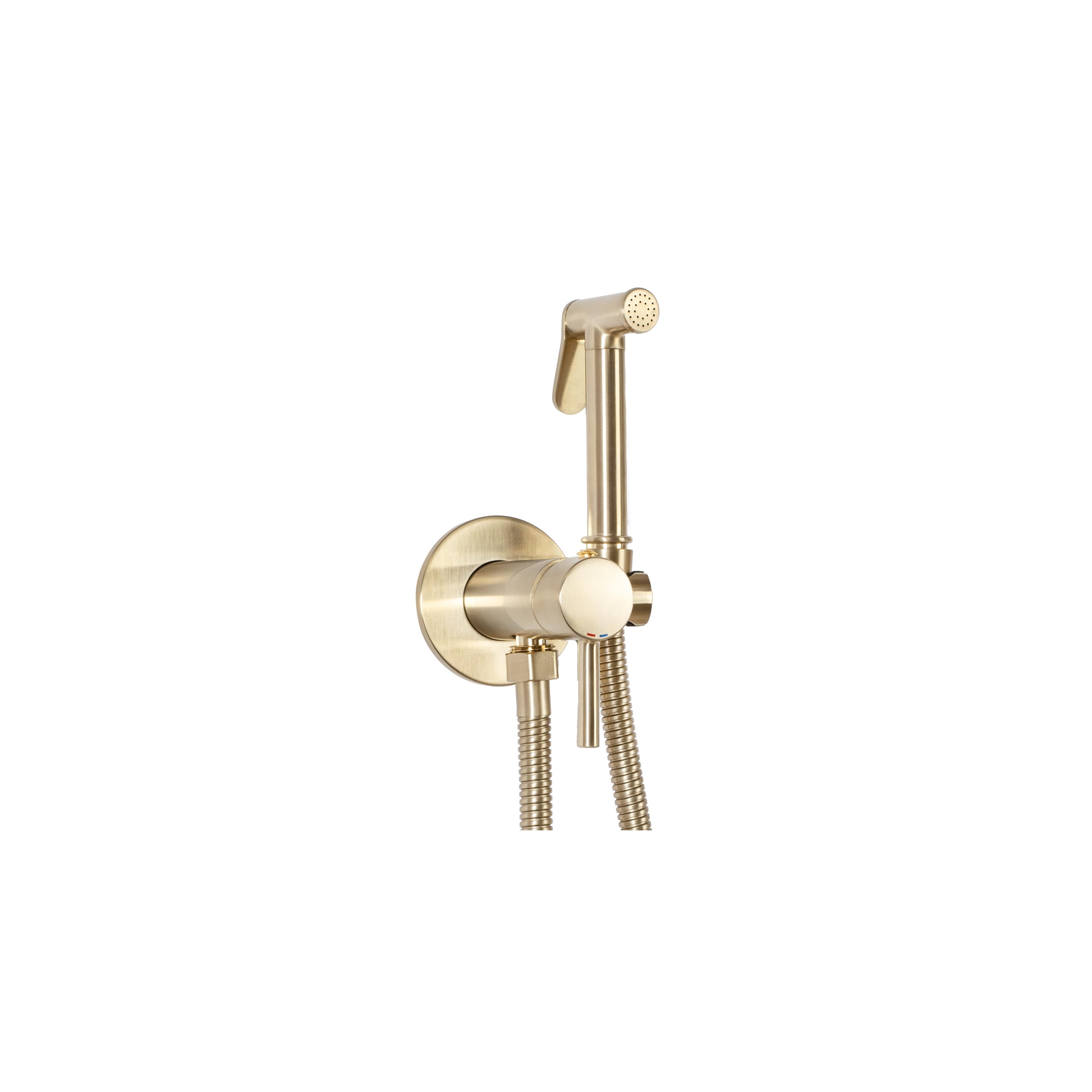 Bidet faucet  Lungo Loop Gold Brush