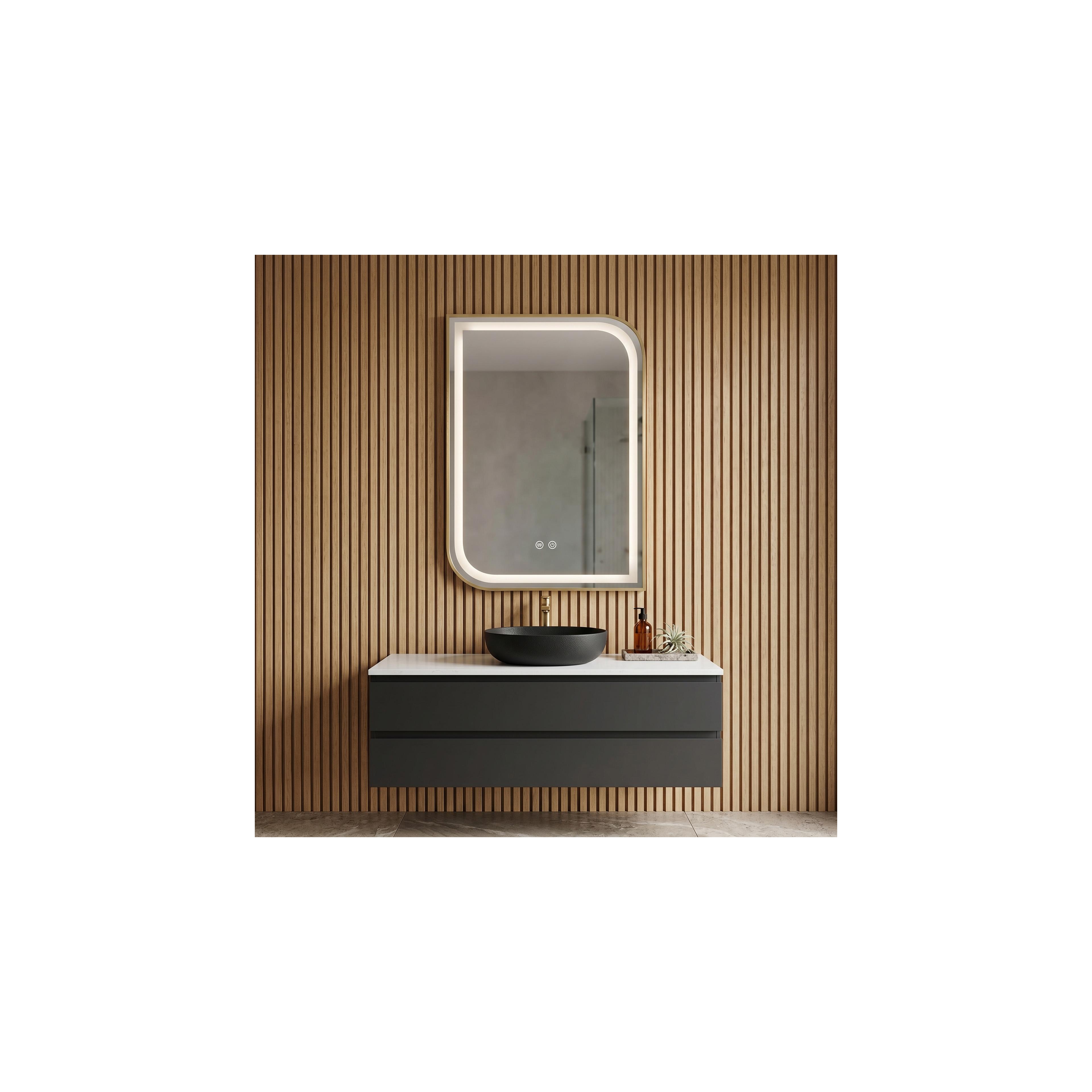 Specchio LED ZONE 70X50 BRUSH GOLD