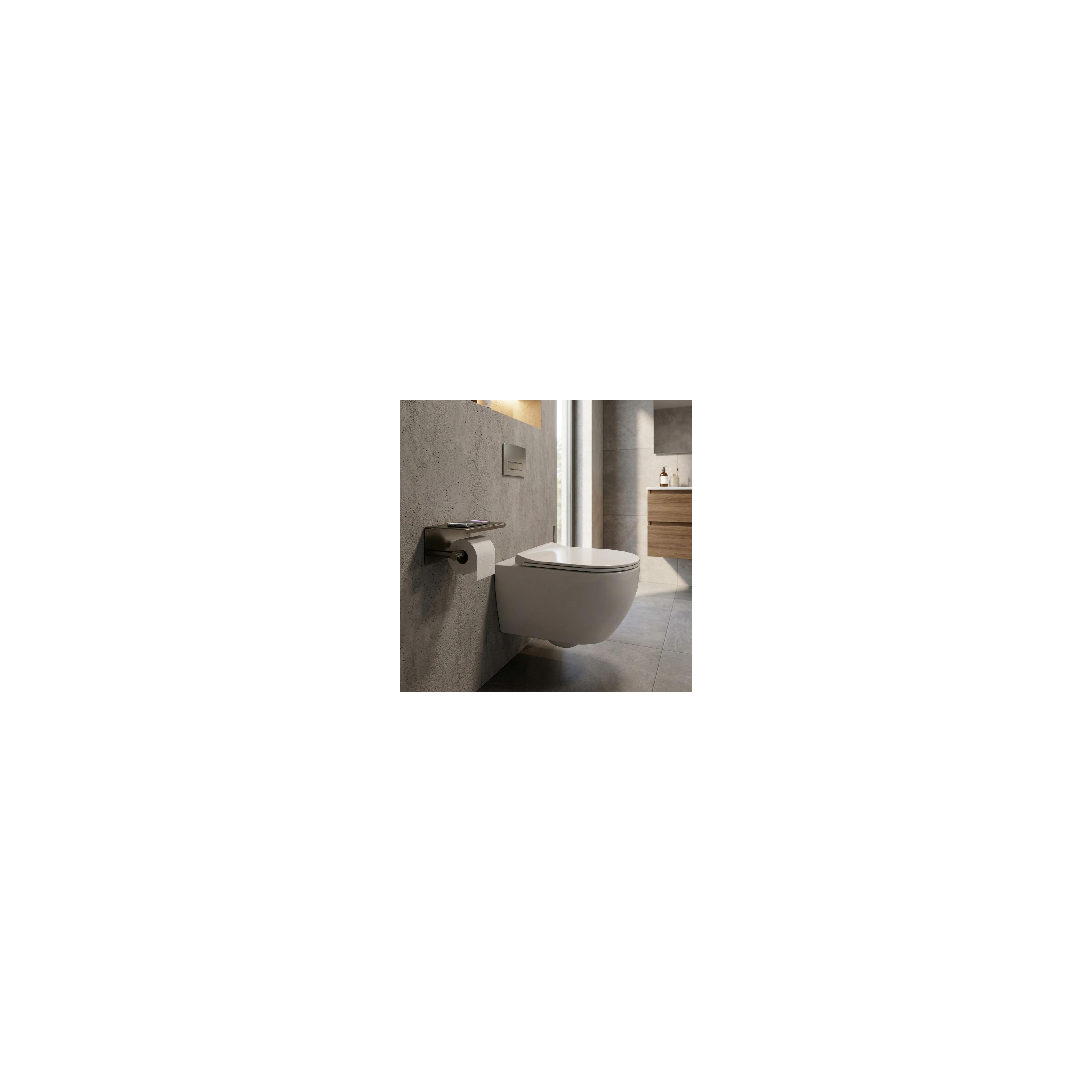 Toilettenpapierhalter mit Ablage 6613 Modern Titan