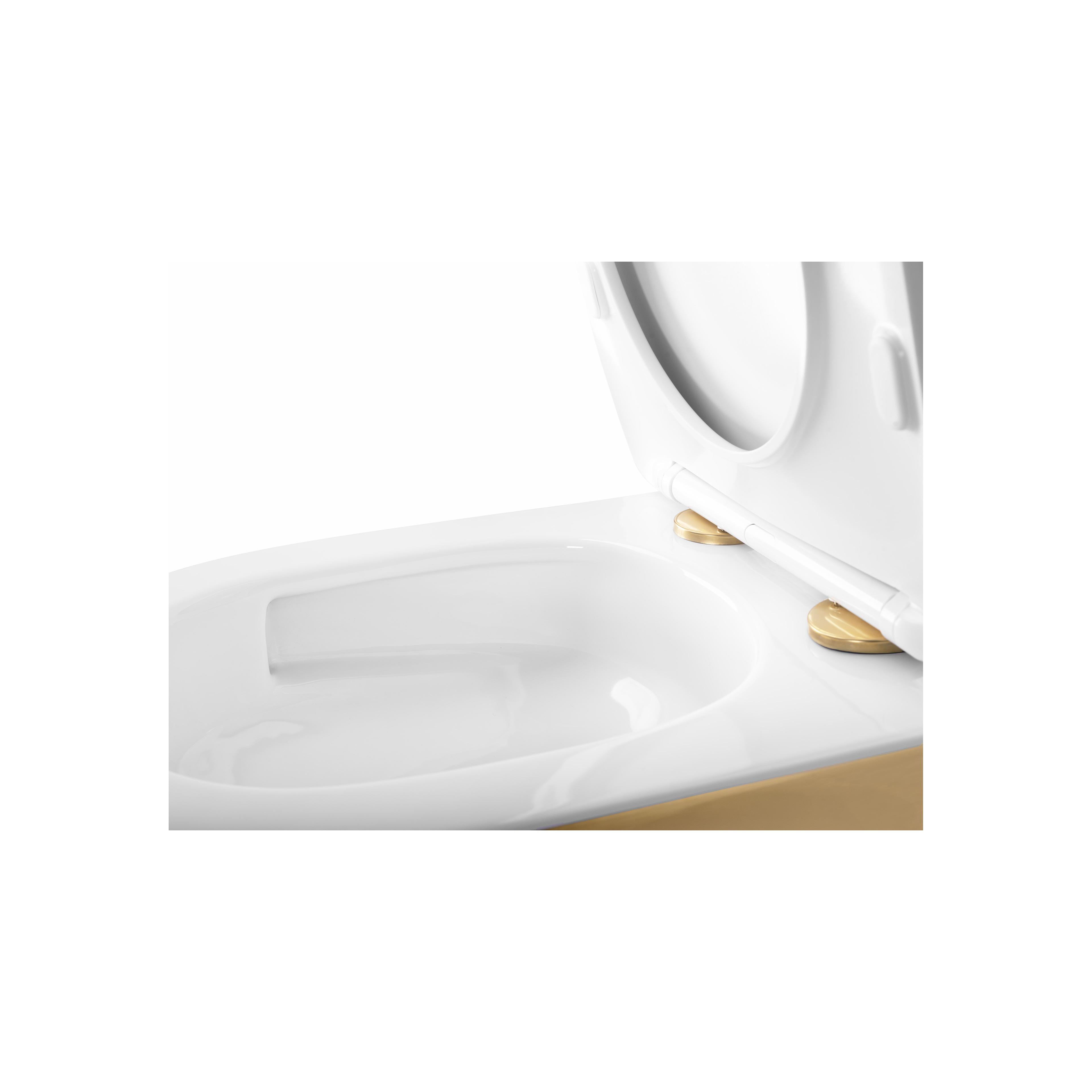 WC Schüssel Randlos Rea Carlo Mini Tornado NFQ GOLD WHITE