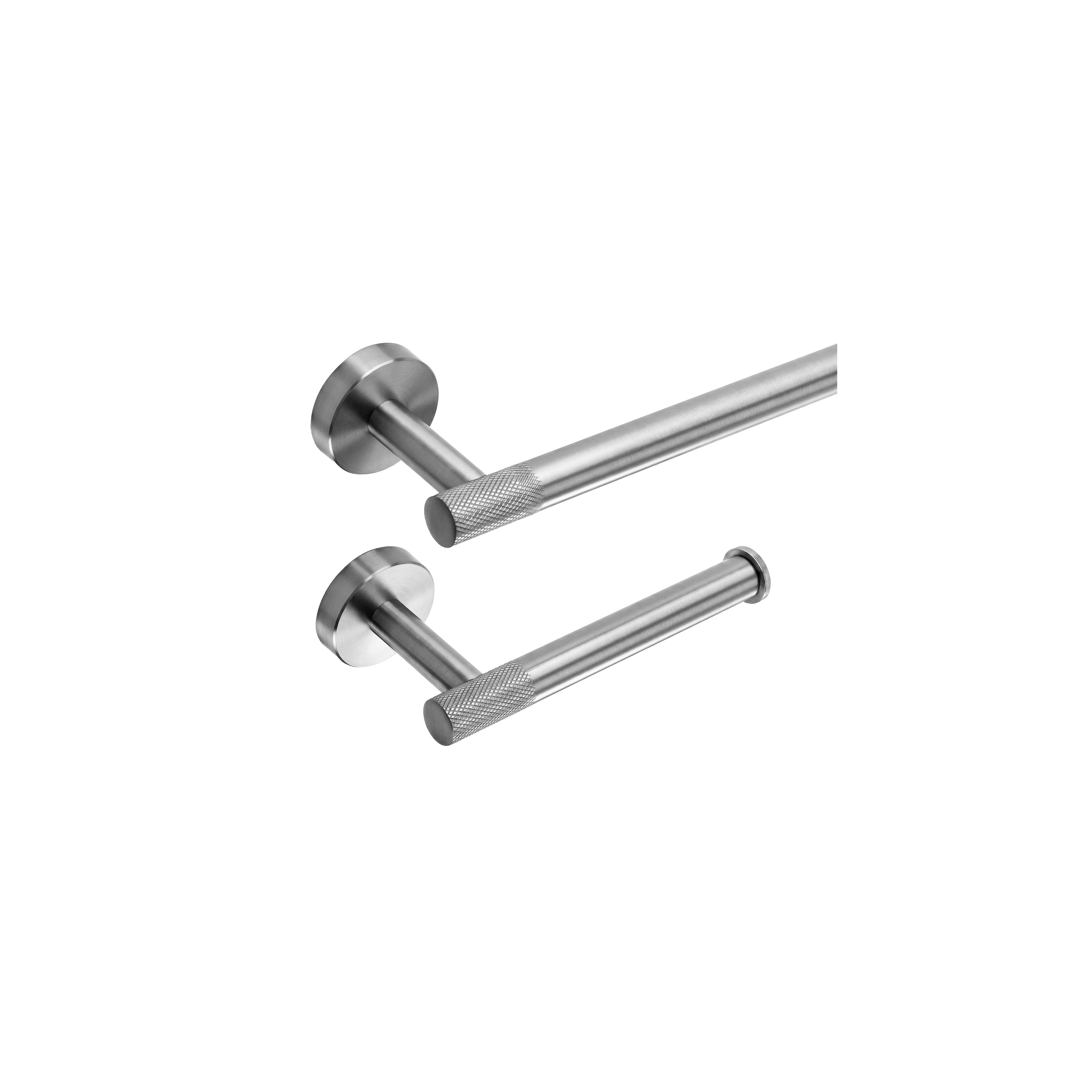 Badezimmer-Accessoire-Set GRID Brush Nickel 4-teilig