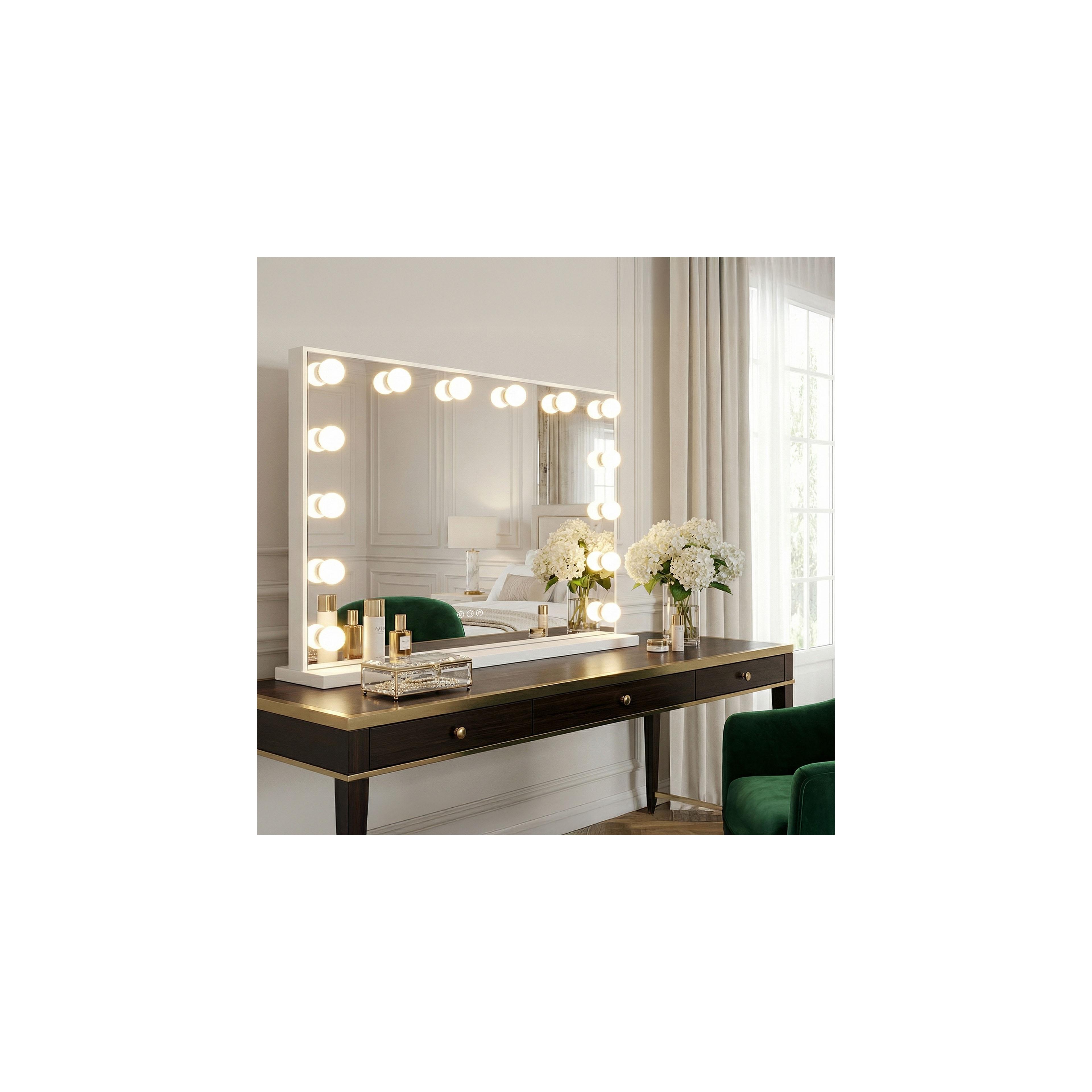 Spiegel LED HOLLYWOOD White 80x60