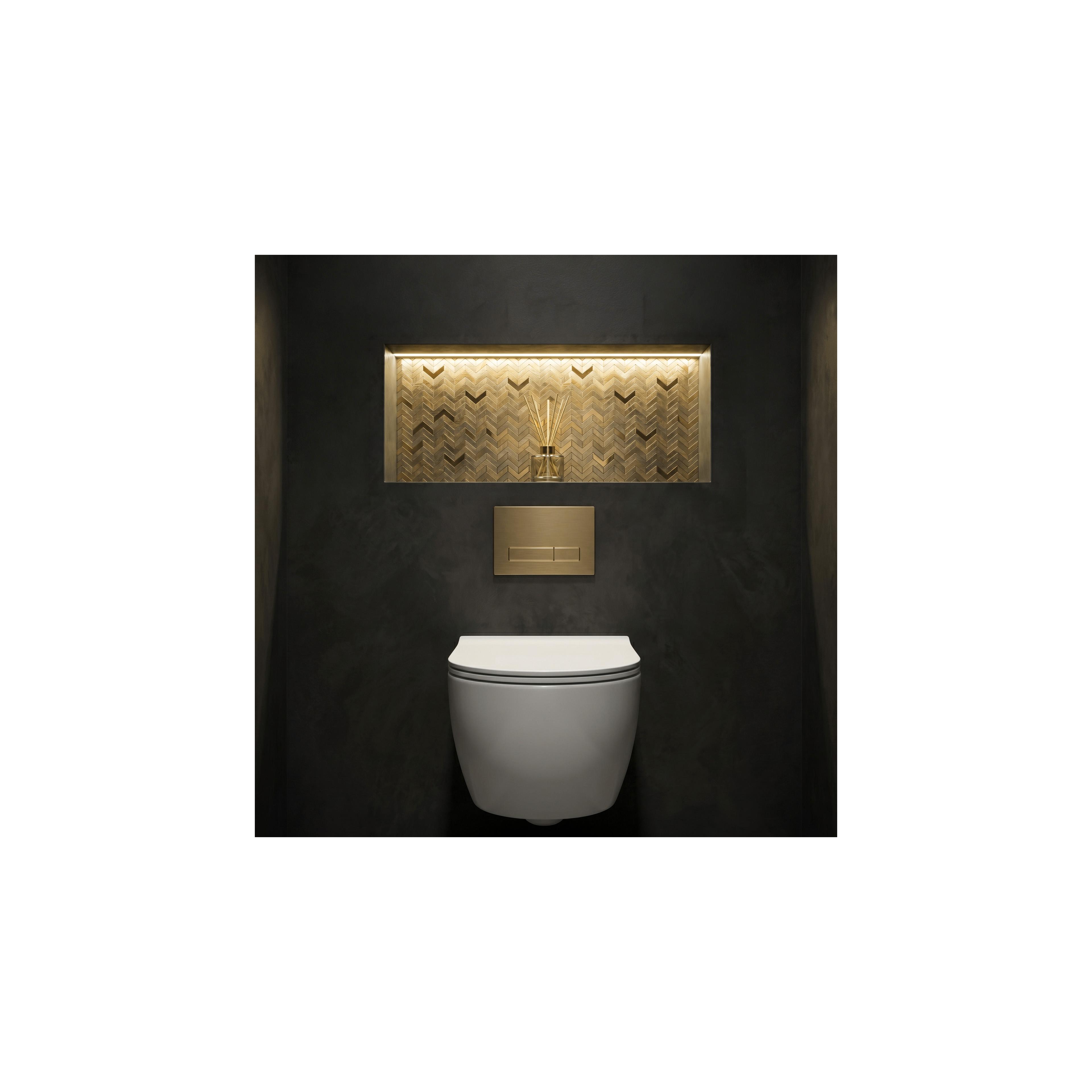 Mosaik Dekor REA P14453A Brush Gold