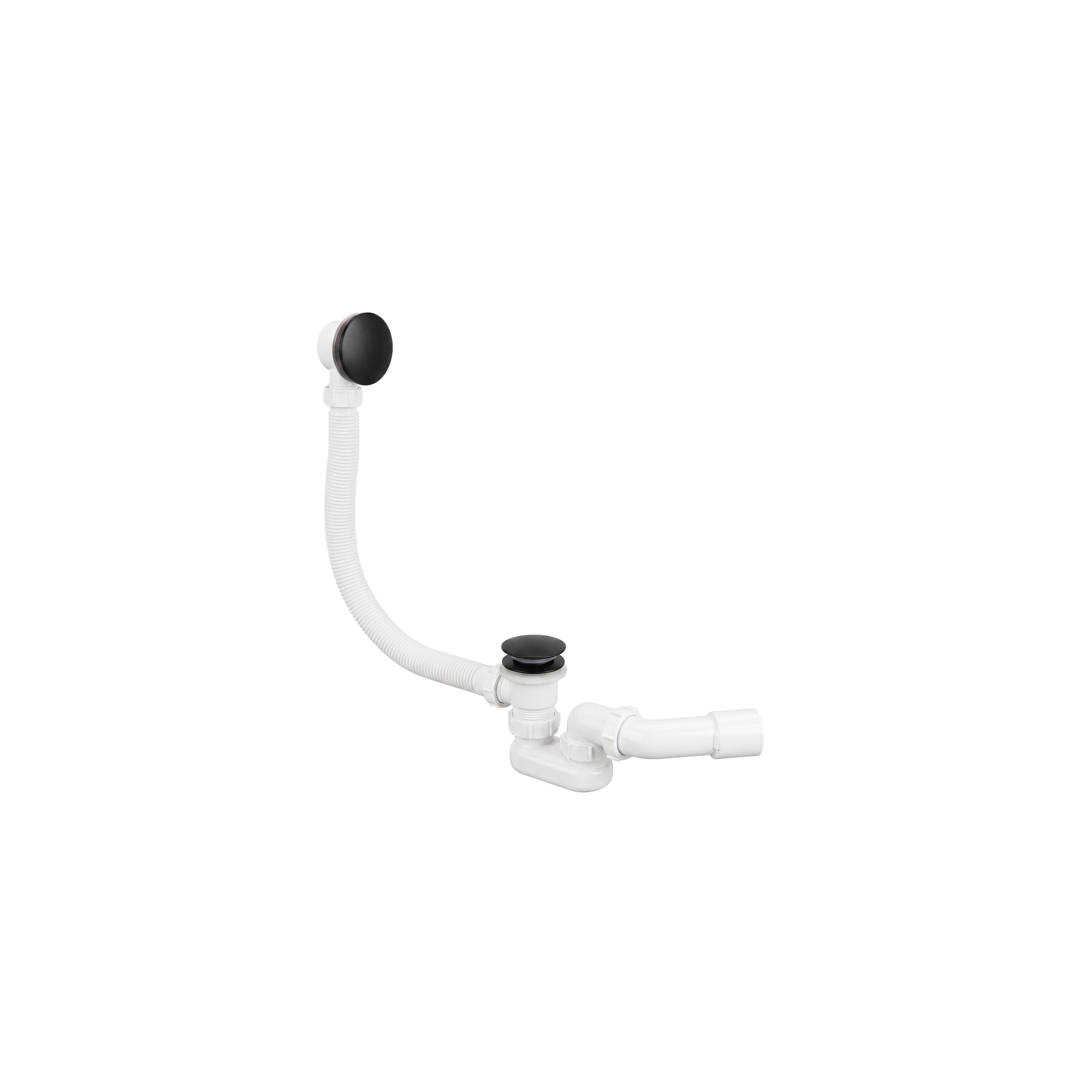 Badewannensiphon Rea mit Klick-Klack-Ablaufventil Black