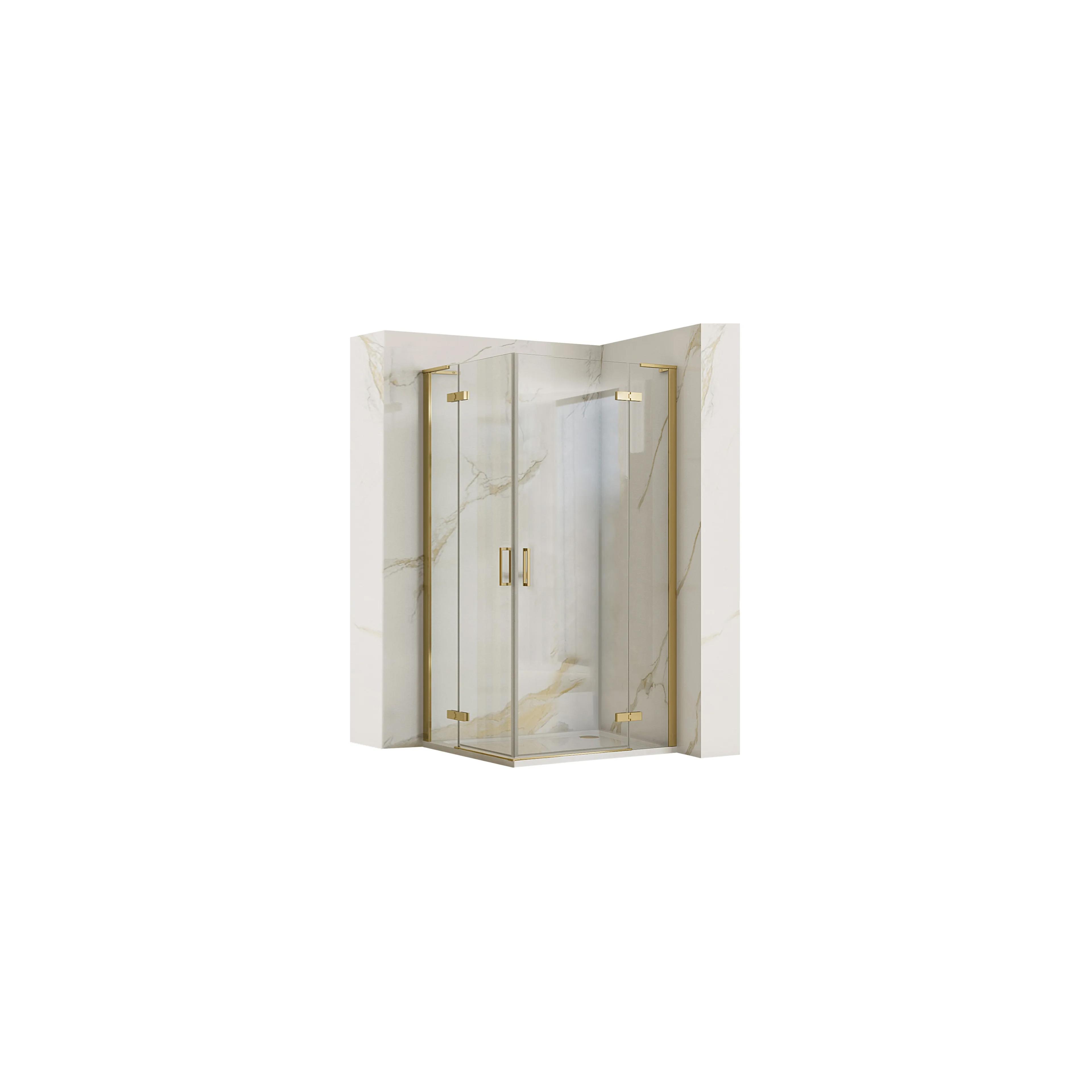 Duschkabine REA Hugo Gold Brush 80x100