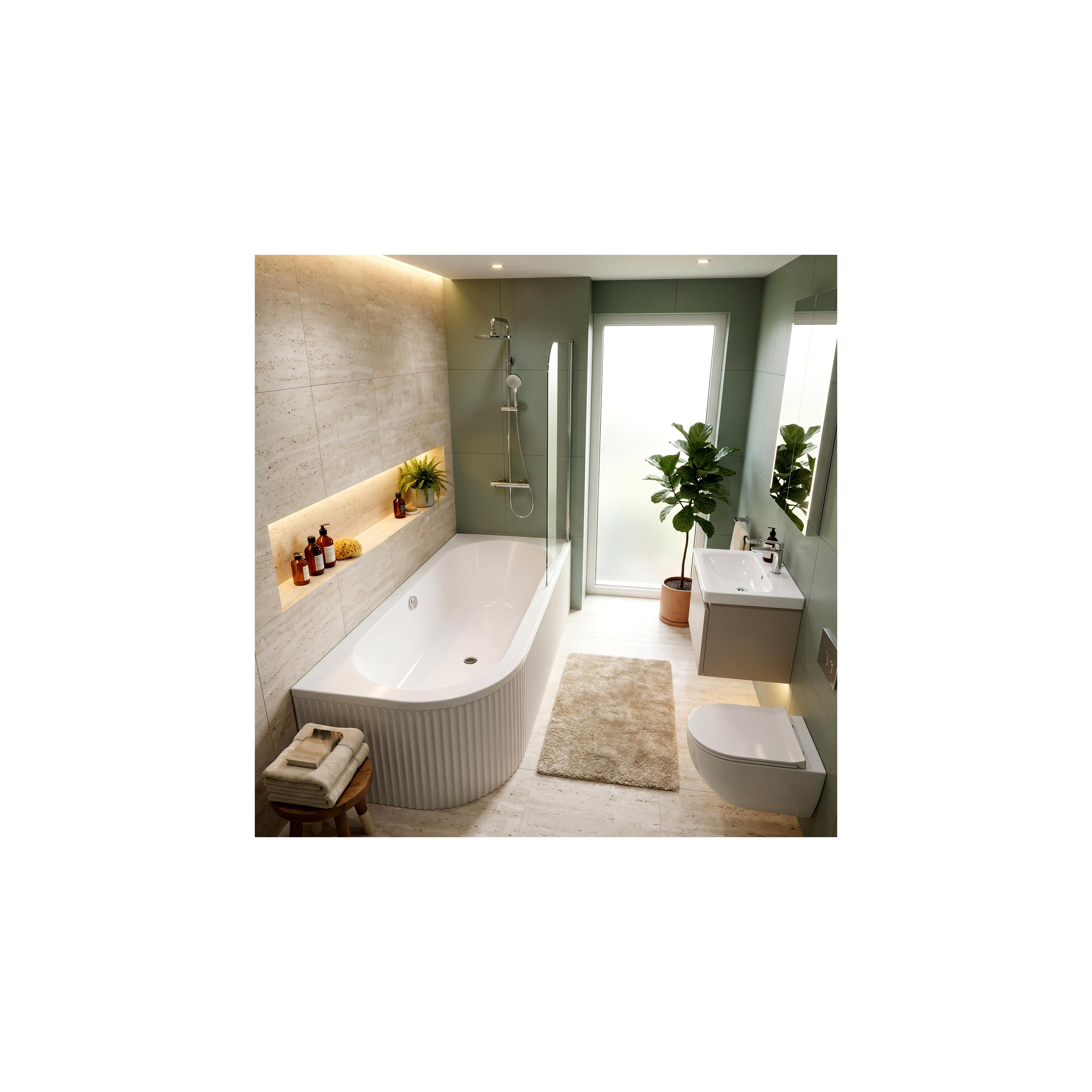 Acryl Eckbadewanne Rea Orion Stripe Right 170cm