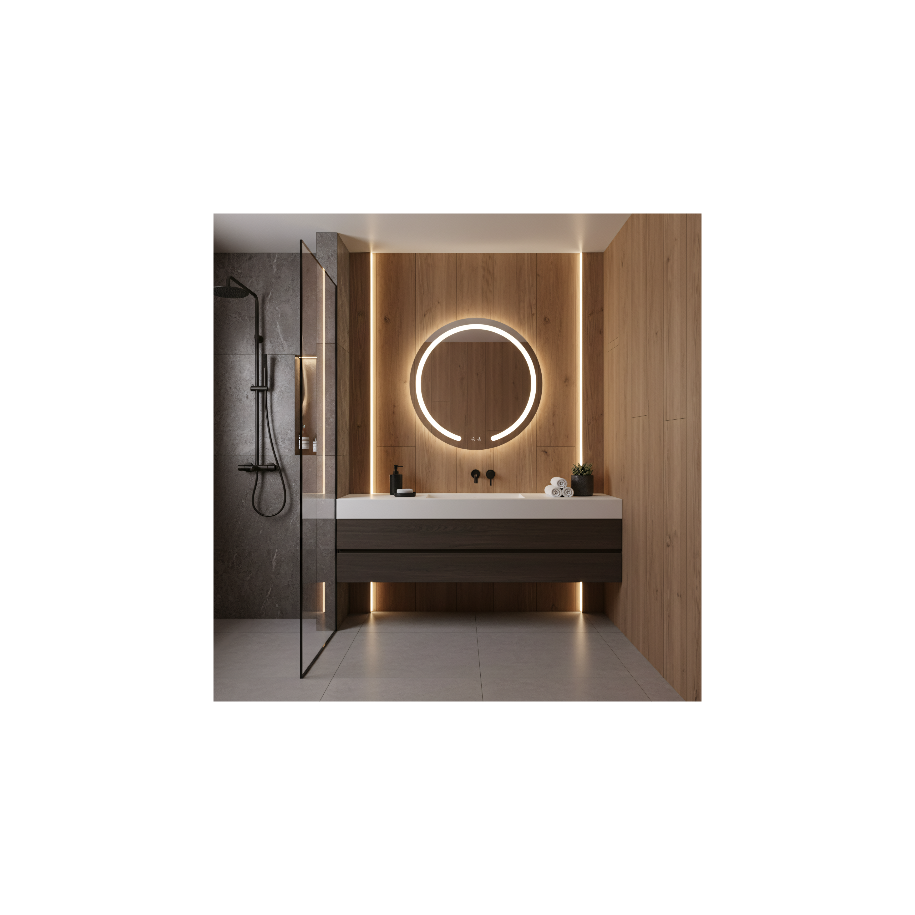 Spiegel LED 80cm Modern