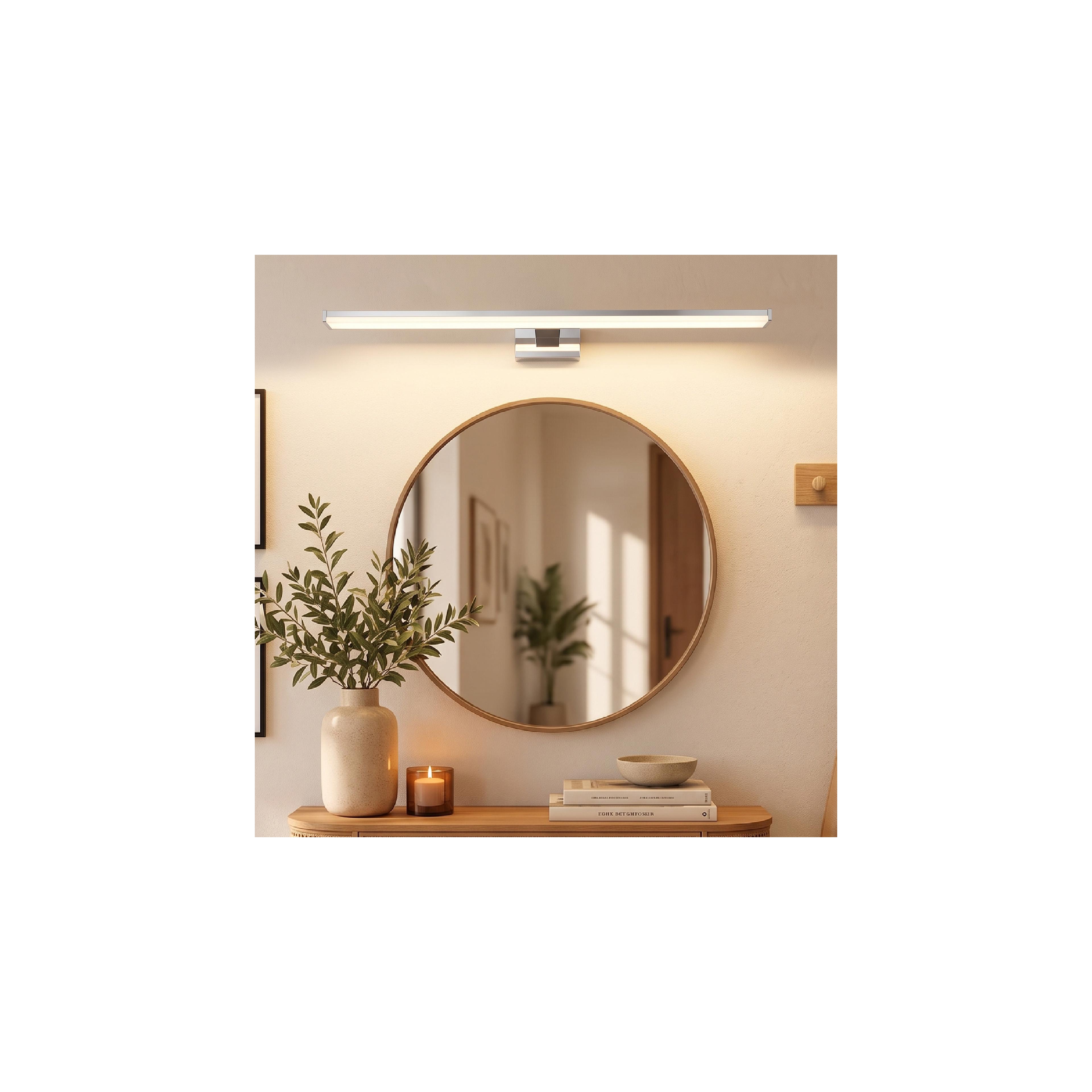 LED KÚPEĽŇOVÁ SVIETIDLO NAD zrkadlom 12W 58CM APP369-1W CHROM