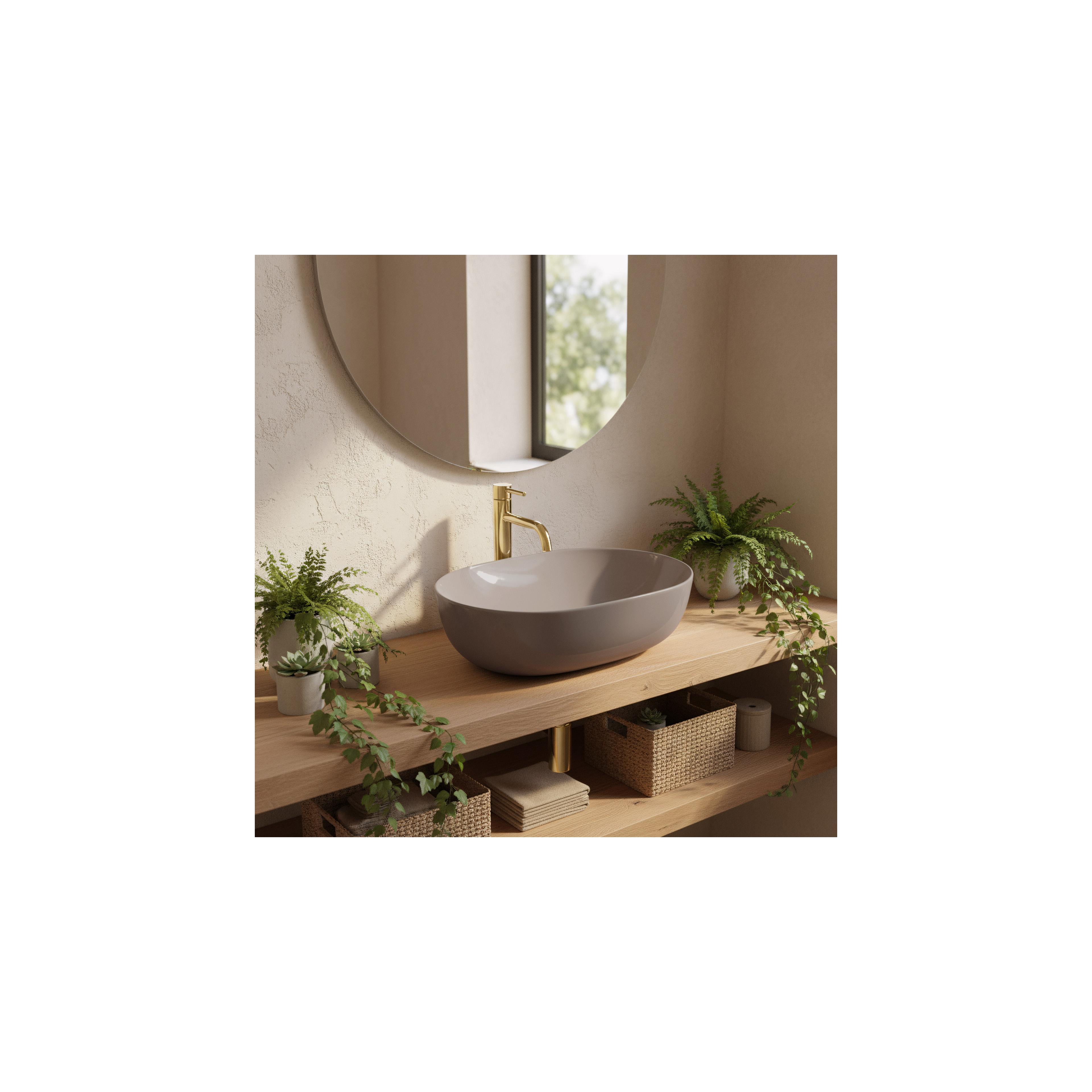 Aufsatzwaschbecken Rea Lisa Beige Shiny