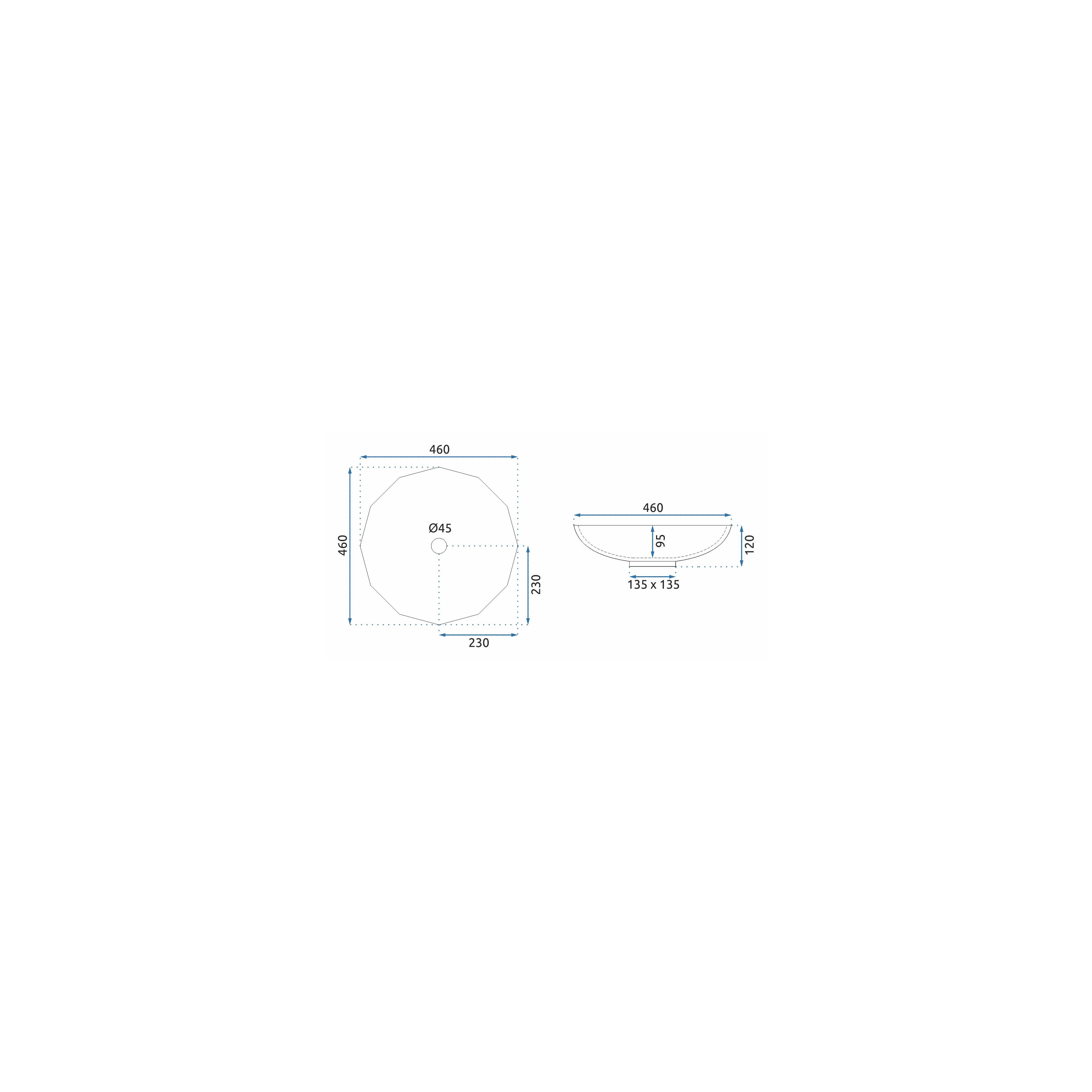 Countertop Basin REA ICE BLACK